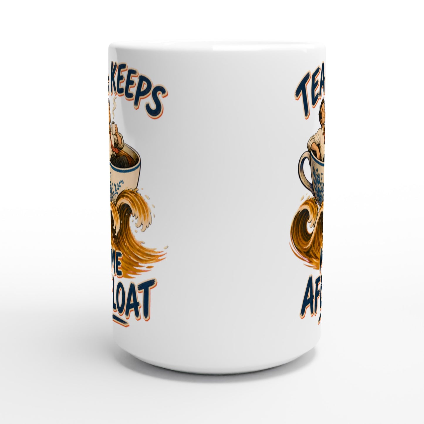 Tea Keeps Me Afloat Large Mug — product view 2