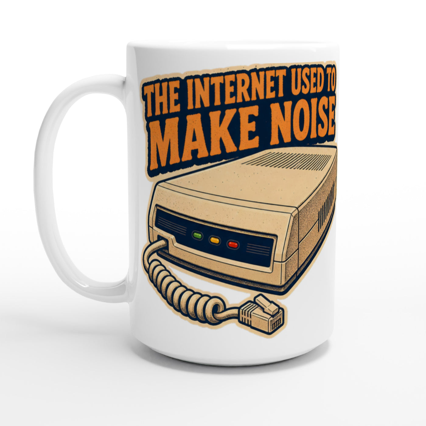 The Internet Used to Make Noise Retro Tech Graphic Large Mug