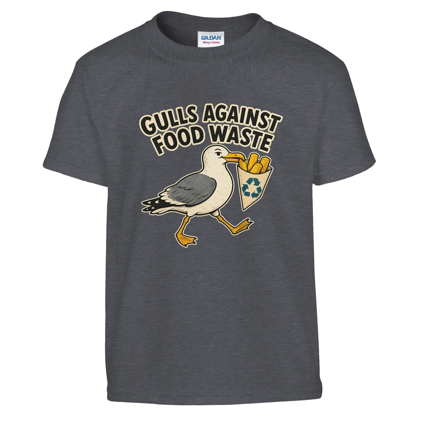 Gulls Against Food Waste Graphic Kids' T-shirt — product view 12