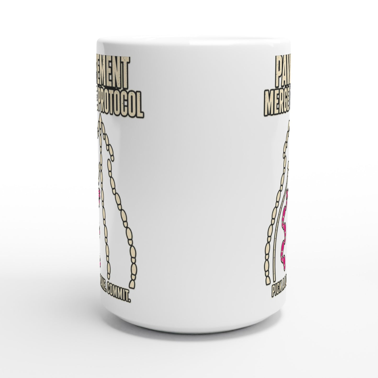 Pavement Merge Protocol — Pick a Lane Large Mug — product view 2
