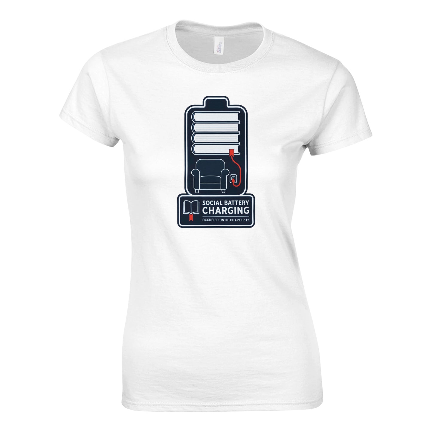 Social Battery Charging Women's T-shirt — product view 1