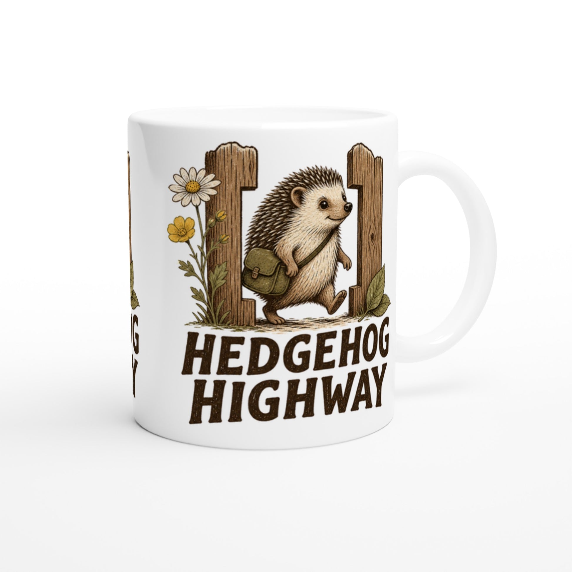 Hedgehog Highway Garden Graphic Mug — product view 3