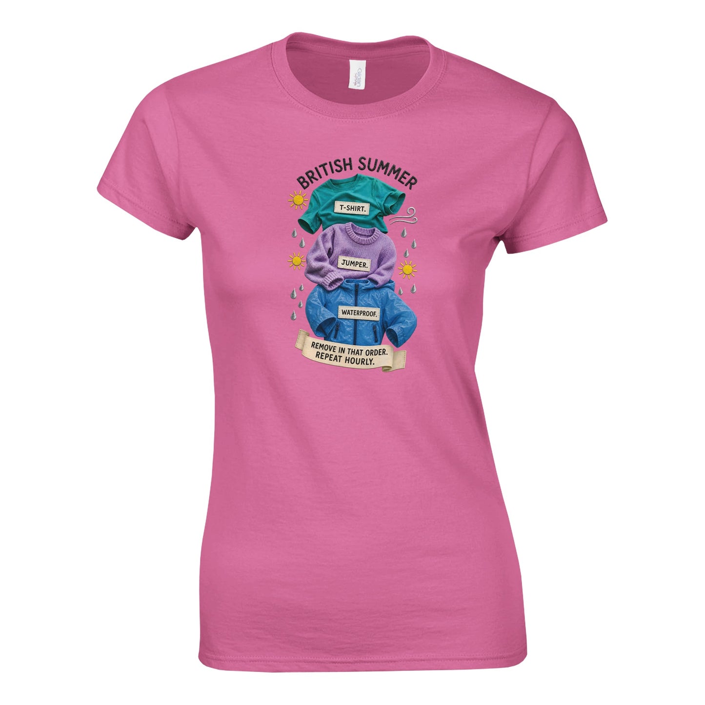 British Summer: Repeat Layers Hourly Women's T-shirt — product view 7
