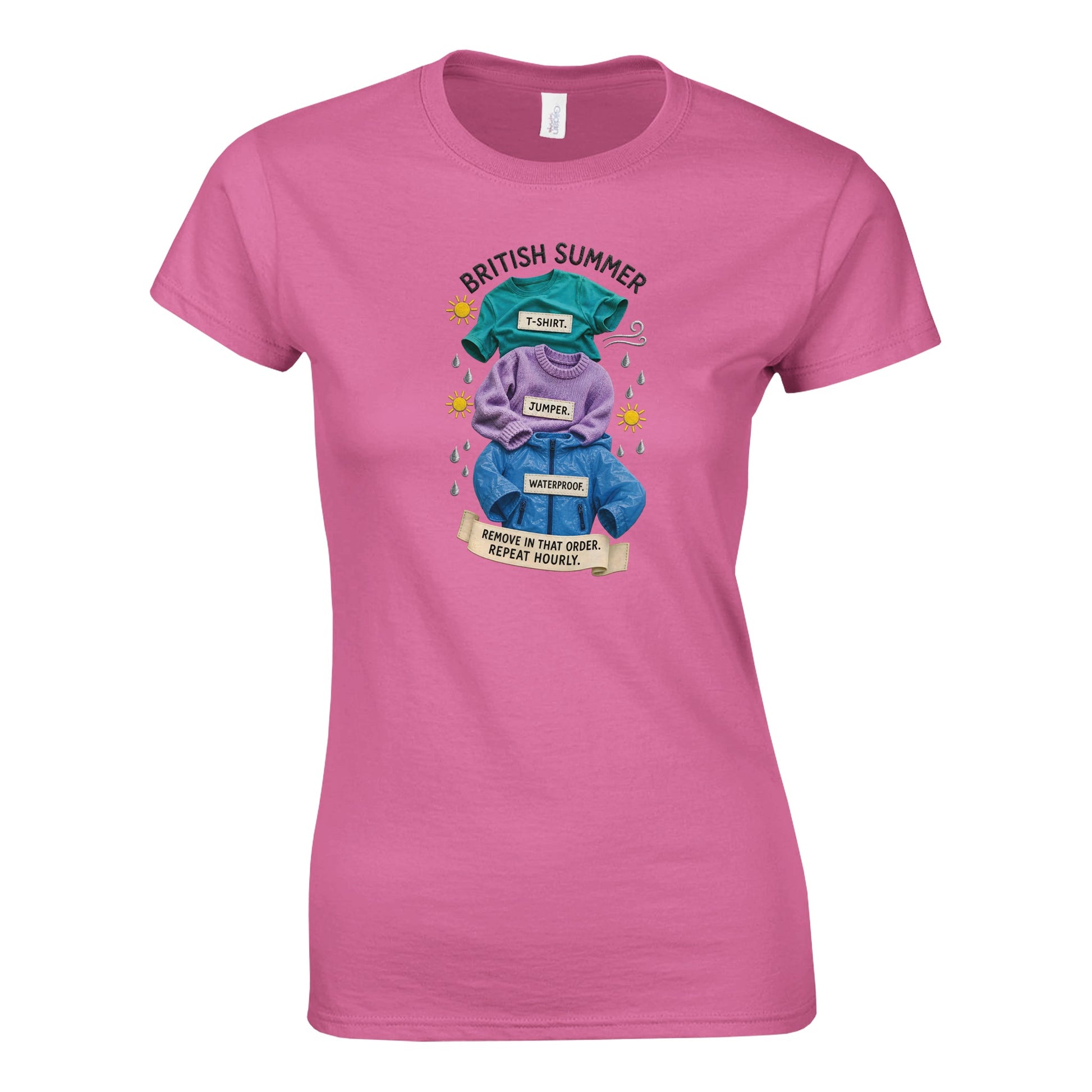 British Summer: Repeat Layers Hourly Women's T-shirt — product view 7