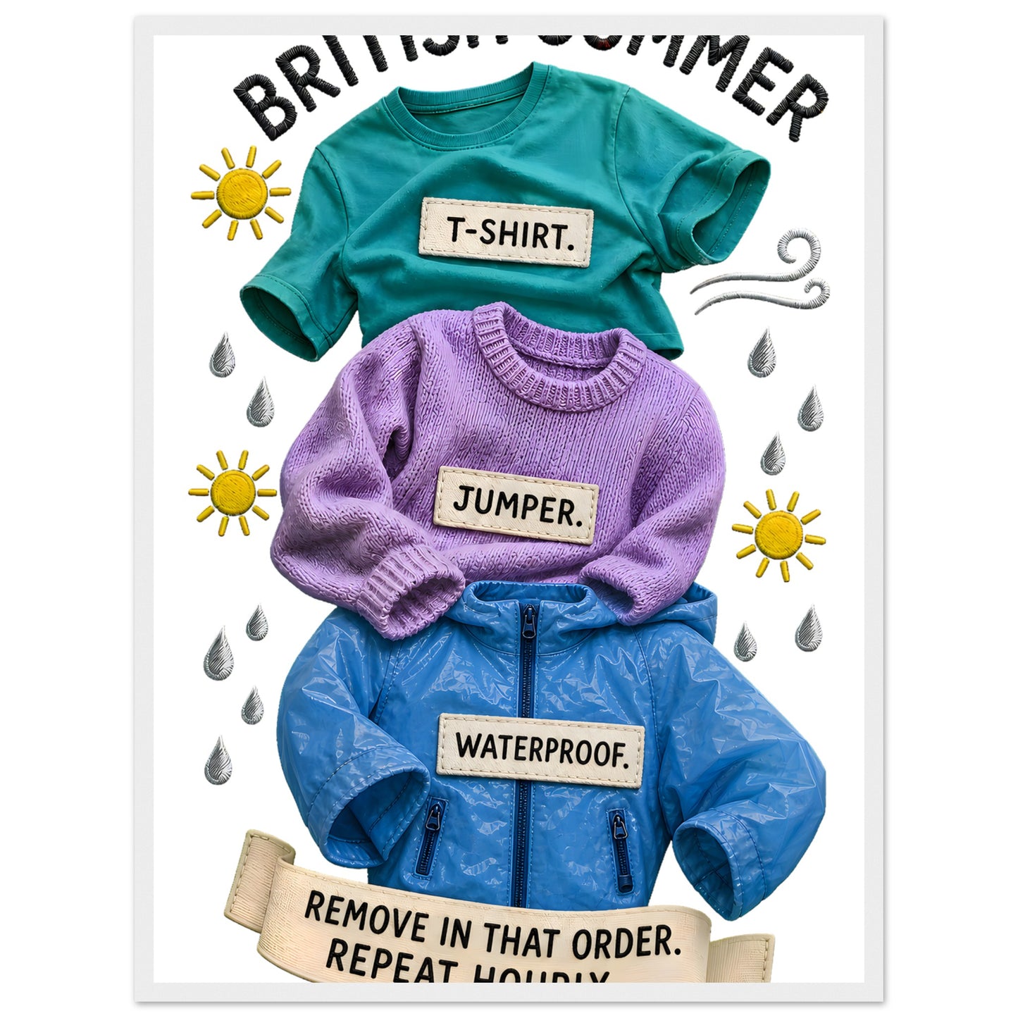 British Summer: Repeat Layers Hourly Framed Wall Art — product view 2