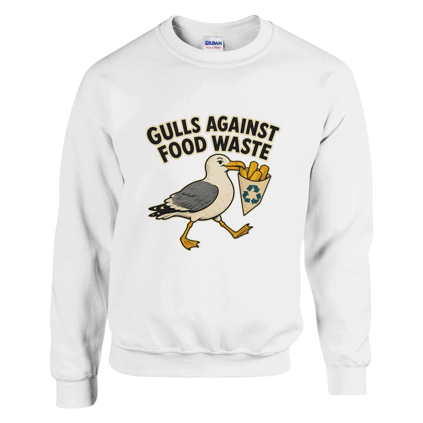Gulls Against Food Waste Graphic Sweatshirt — product view 1