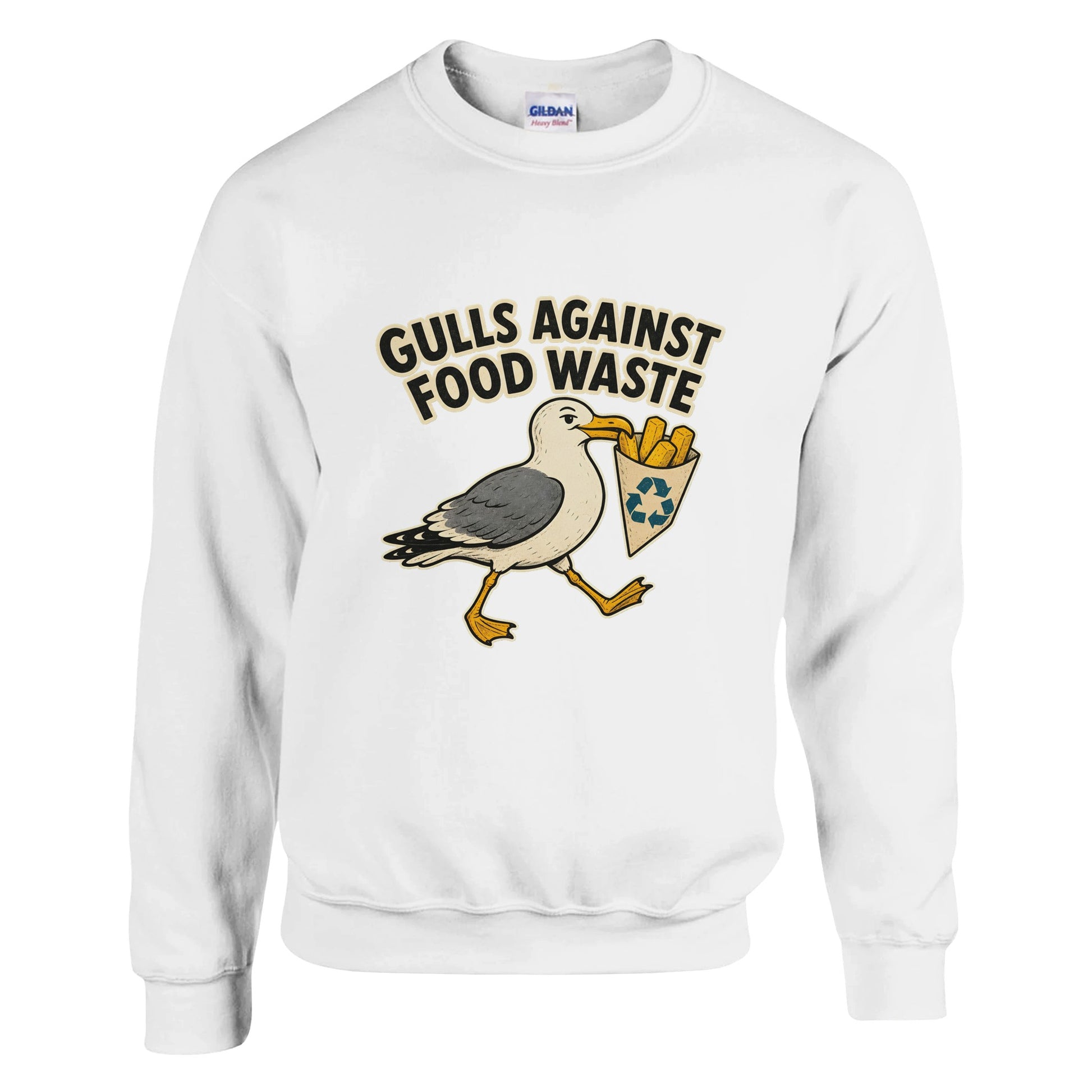 Gulls Against Food Waste Graphic Sweatshirt — product view 1