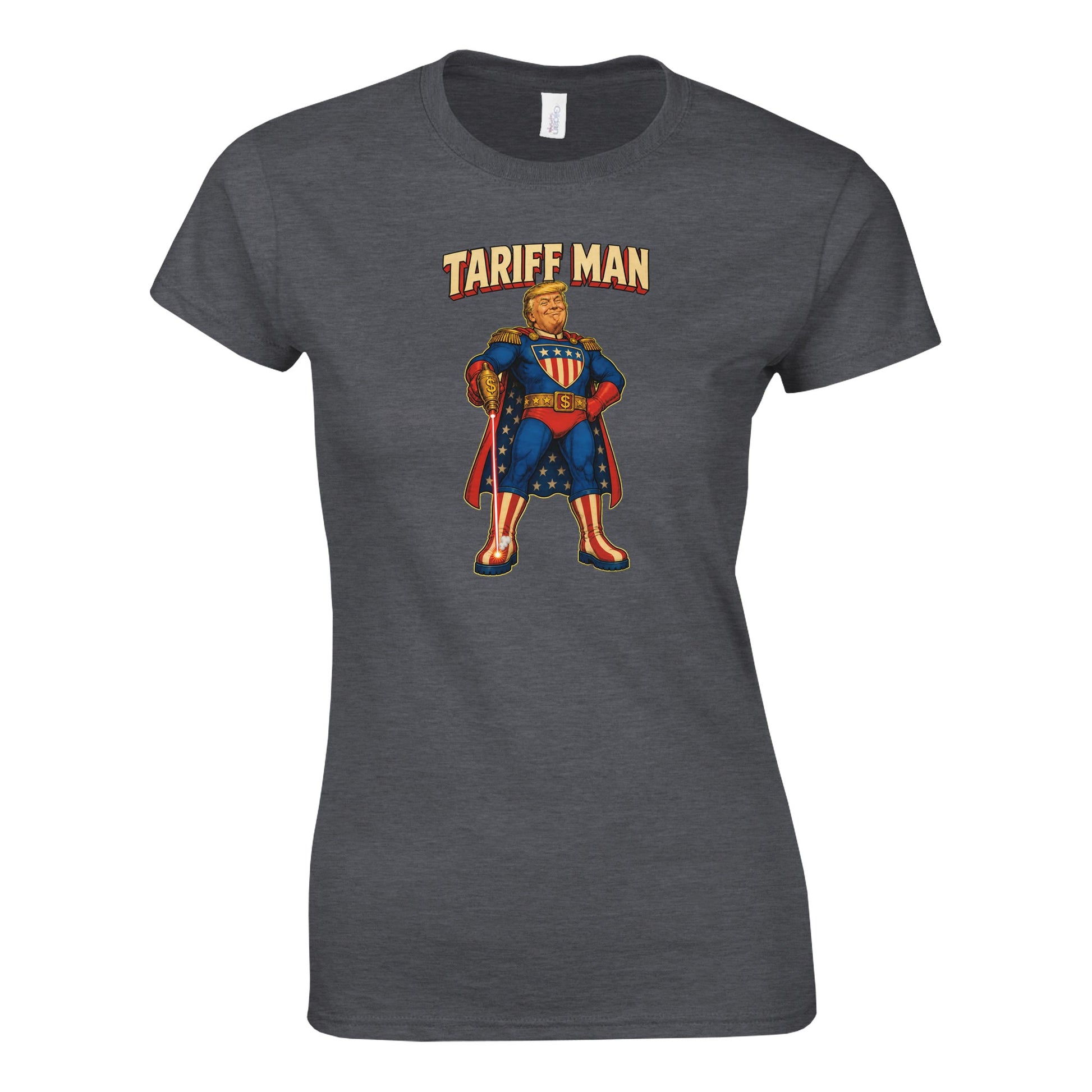 Tariff Man – Self-Shot Satire Women's T-shirt — product view 11