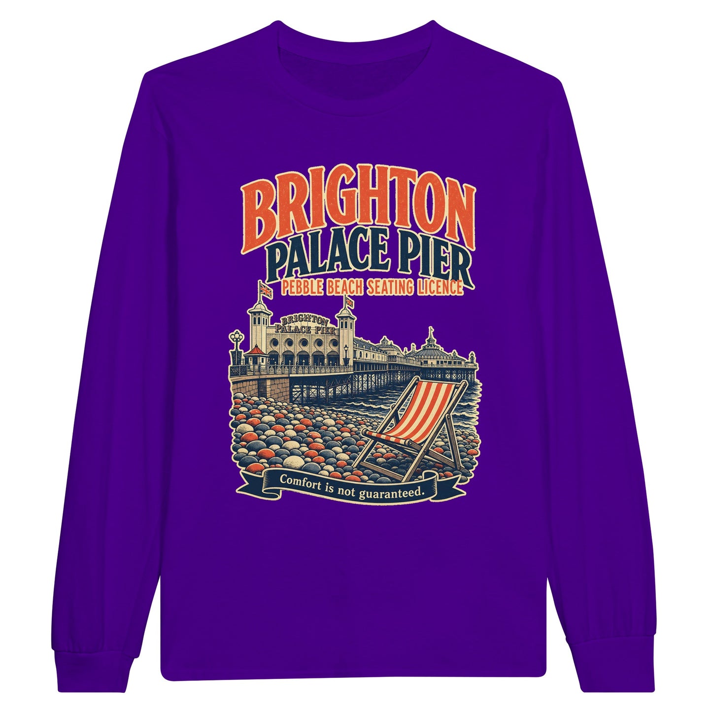 Brighton Pebble Beach Seating Licence Long-Sleeve T-shirt — product view 13