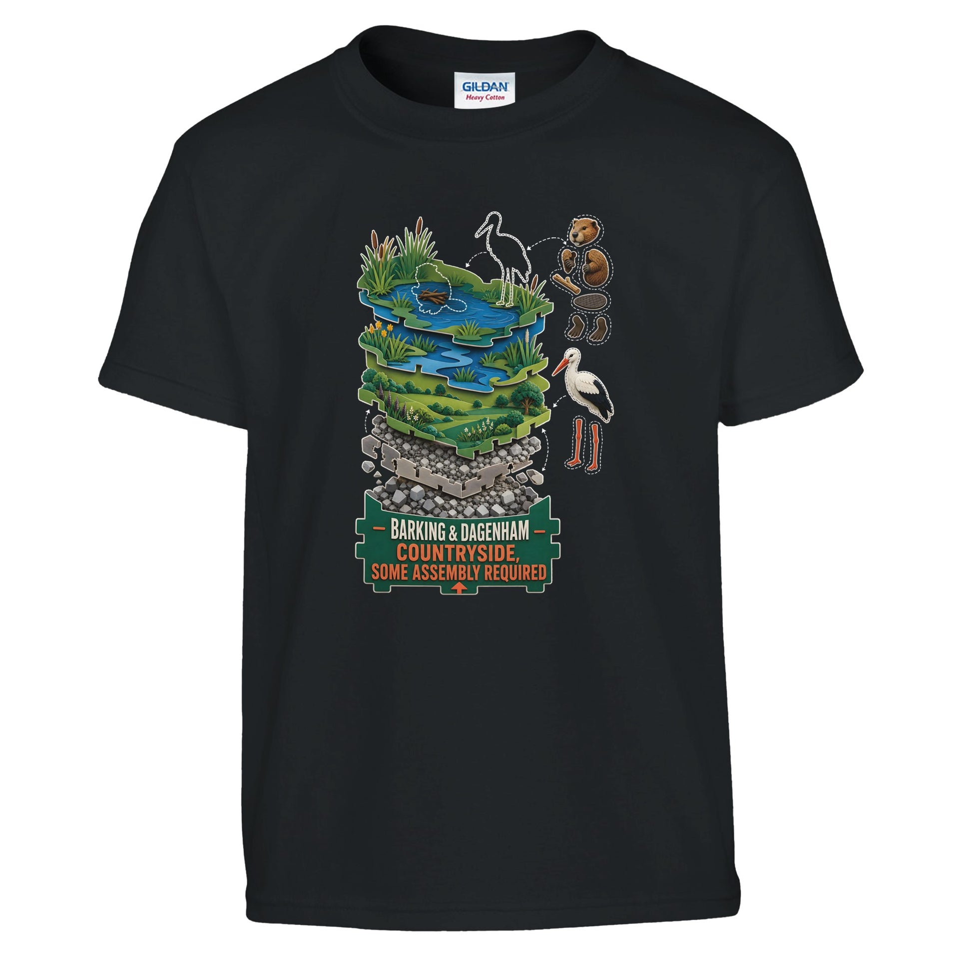 Barking & Dagenham Countryside Kids' T-shirt — product view 2