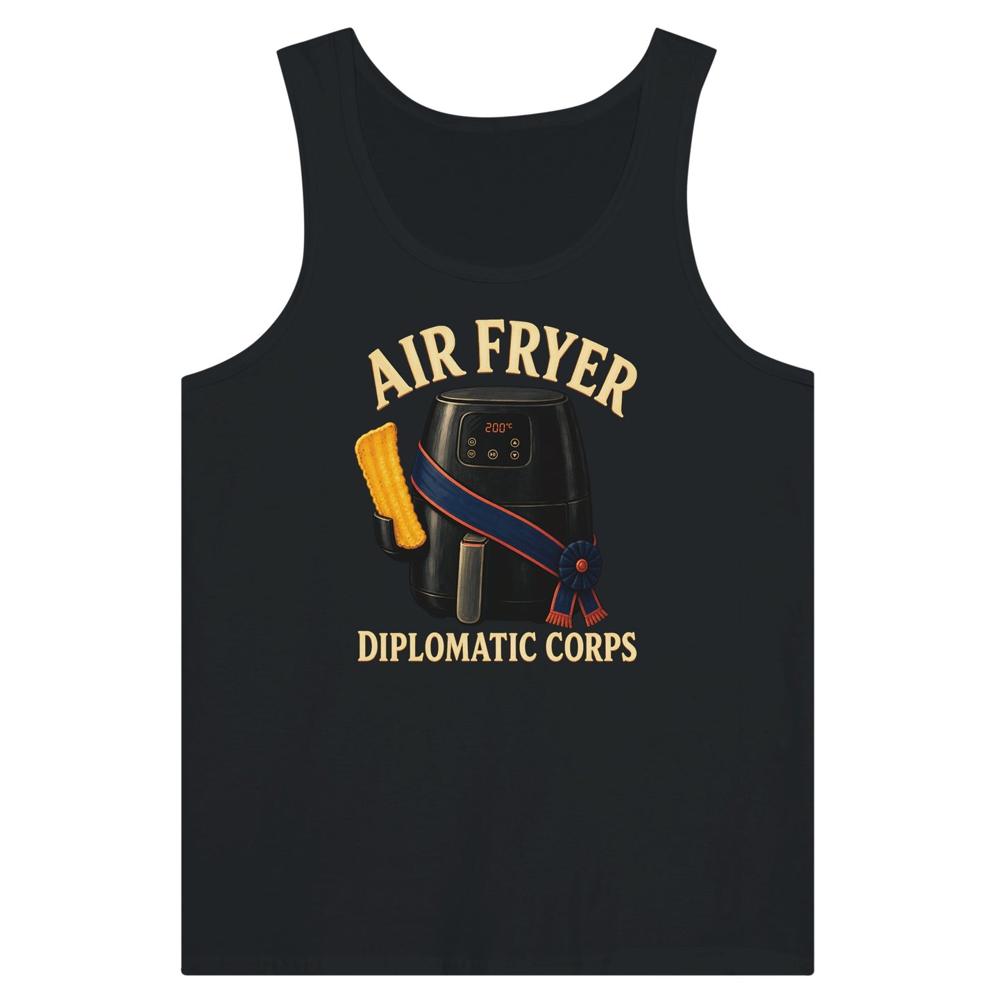 Air Fryer Diplomatic Corps Premium Unisex Tank Top — product view 8