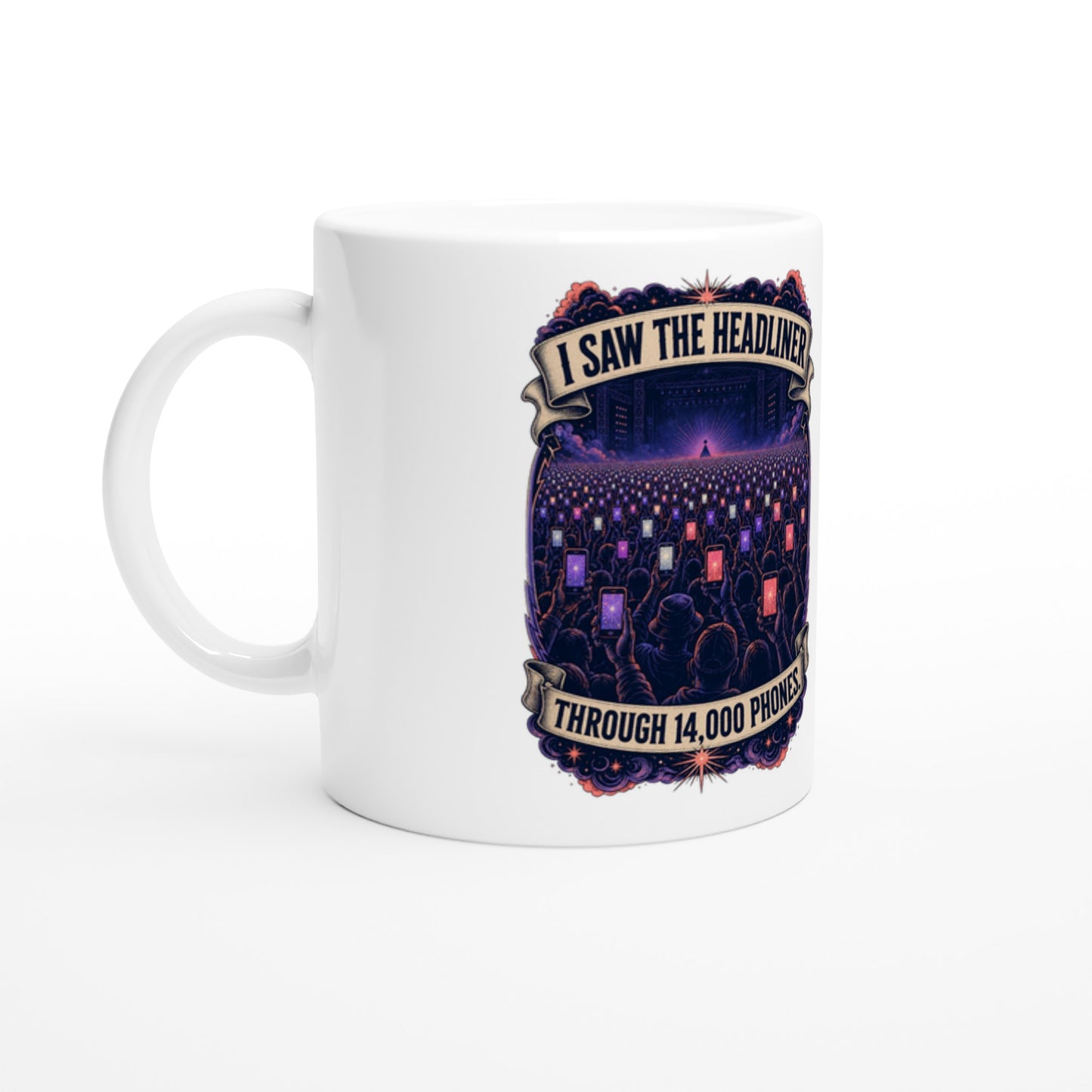 The Headliner Through 14,000 Phones Mug — product view 2
