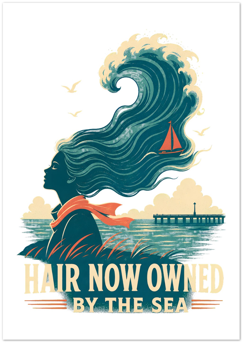 Hair Now Owned by the Sea Greeting Card Pack — product view 2