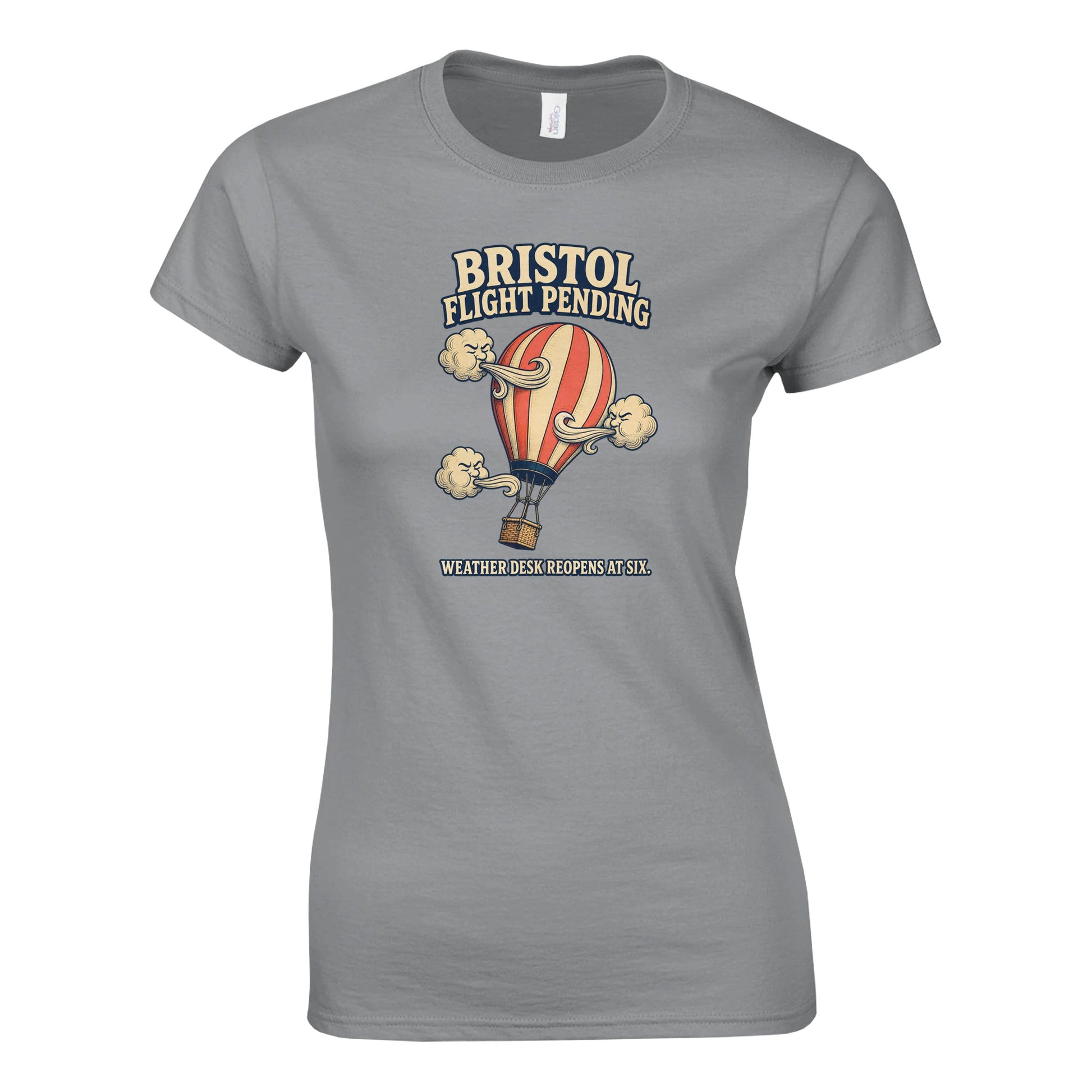 Bristol Flight Pending – Weather Desk Women's T-shirt — product view 10