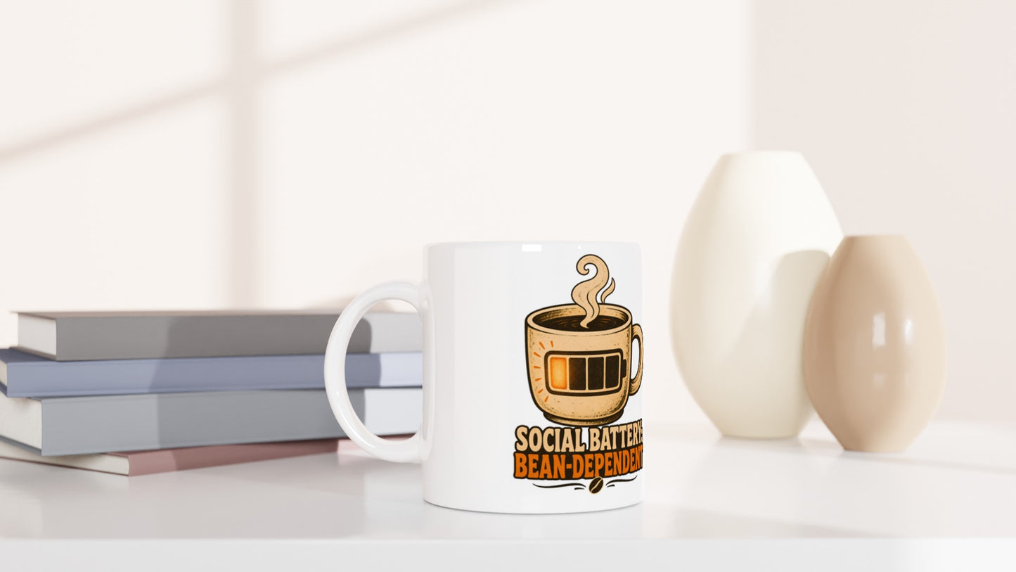 Social Battery: Bean-Dependent Graphic Mug — product view 5