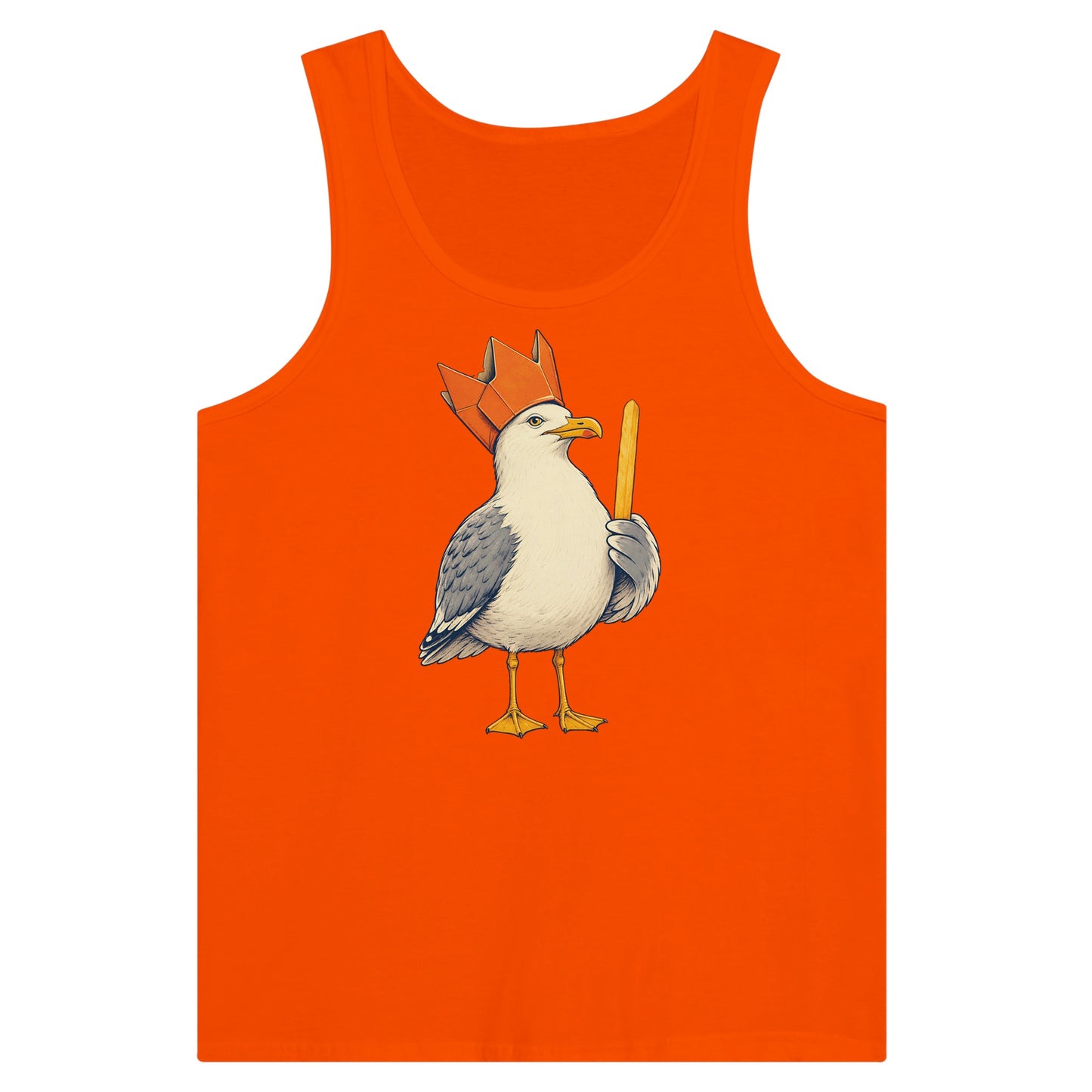 The Chip Crown Gull Premium Unisex Tank Top — product view 7
