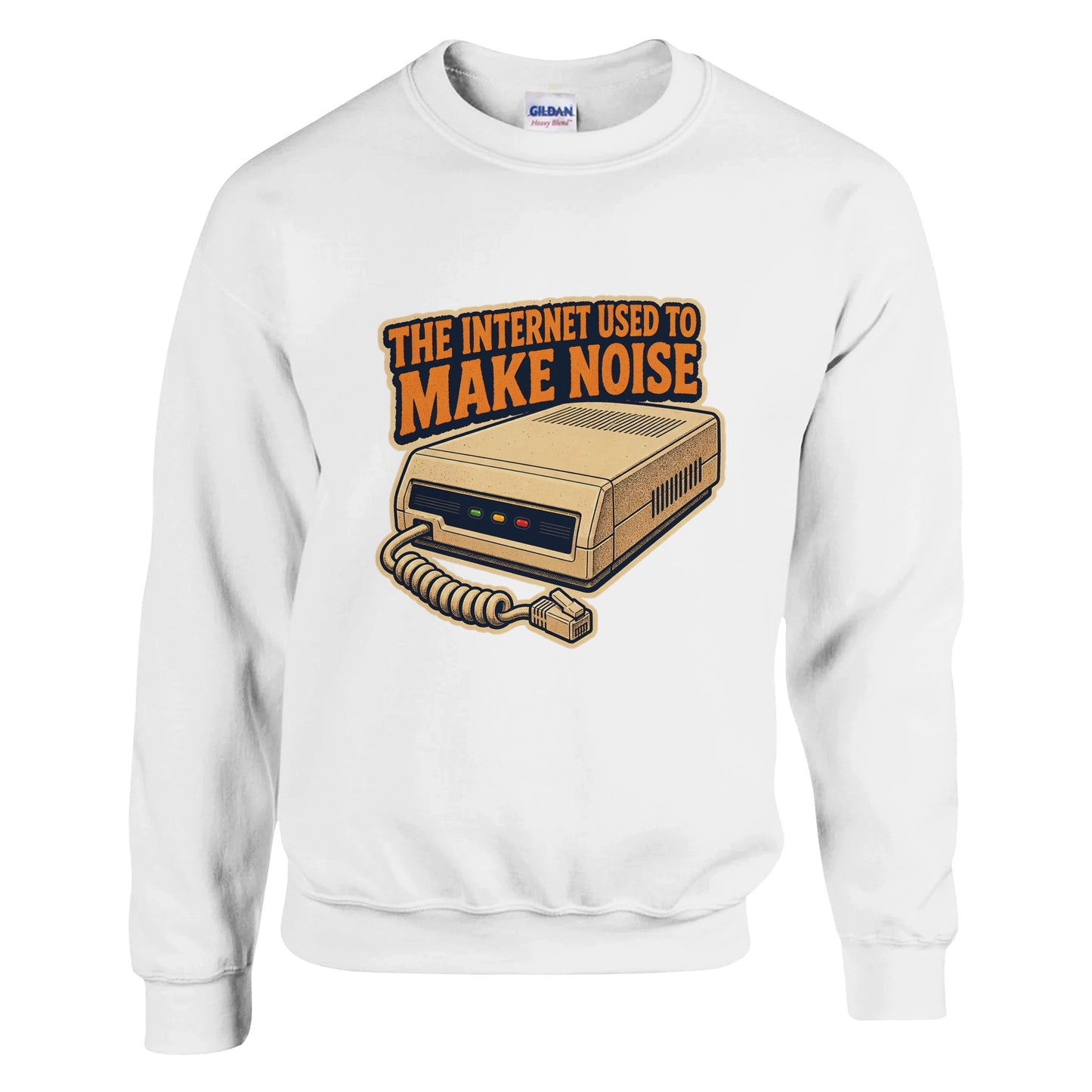 The Internet Used to Make Noise Retro Tech Graphic Sweatshirt — product view 1