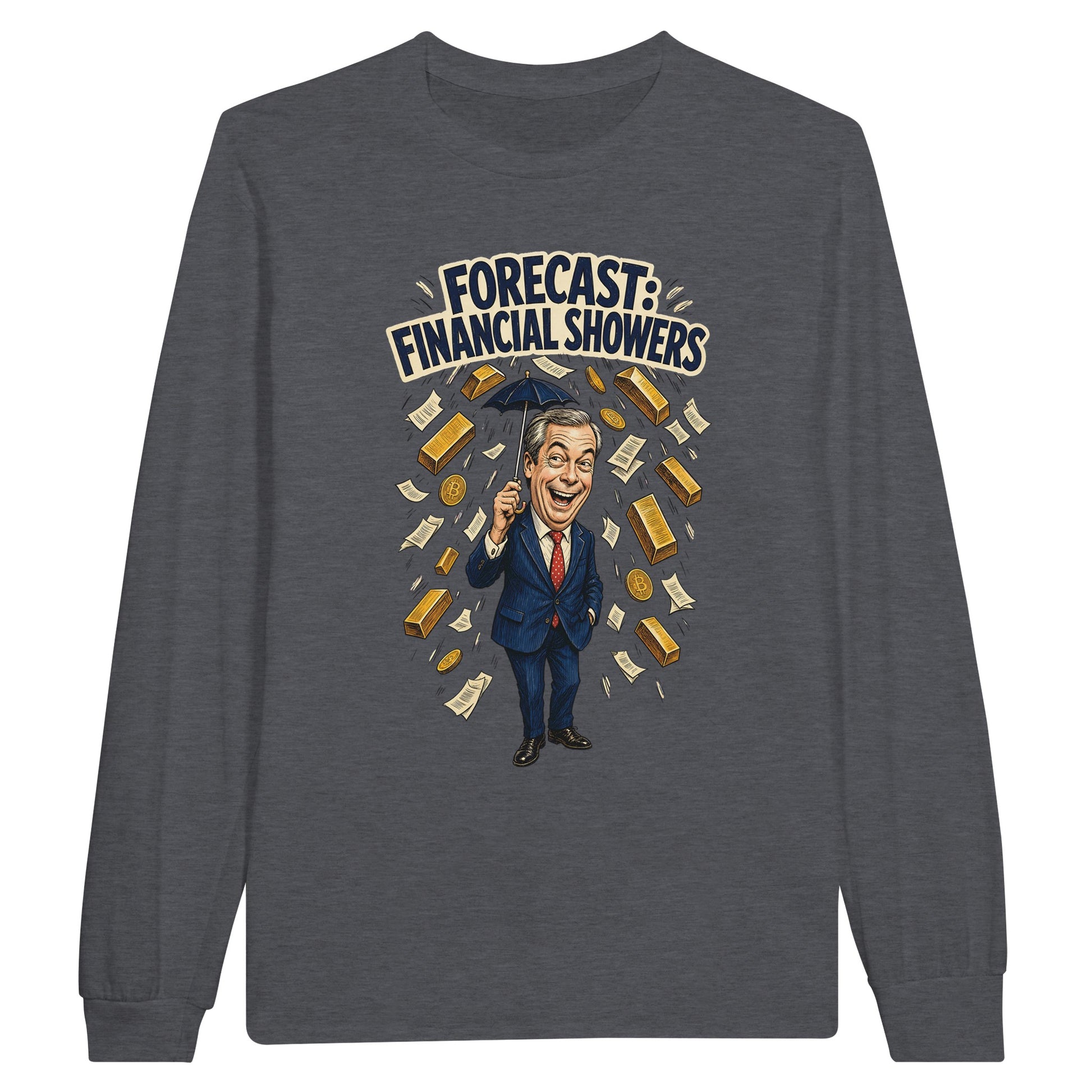Forecast: Financial Showers Long-Sleeve T-shirt — product view 2