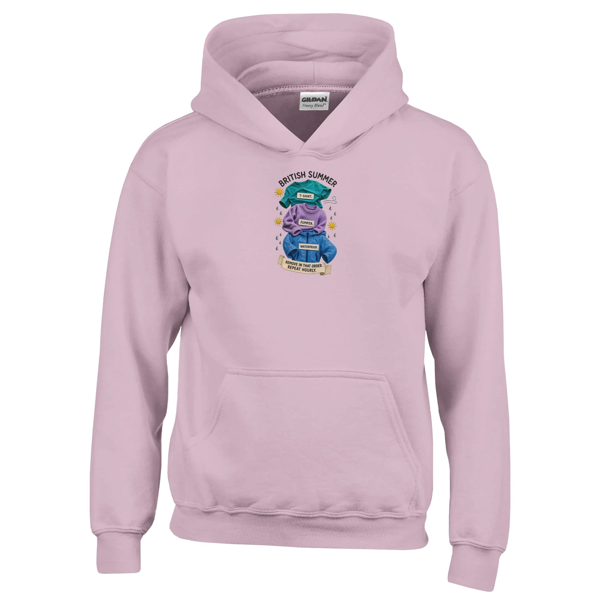 British Summer: Repeat Layers Hourly Kids' Hoodie — product view 5