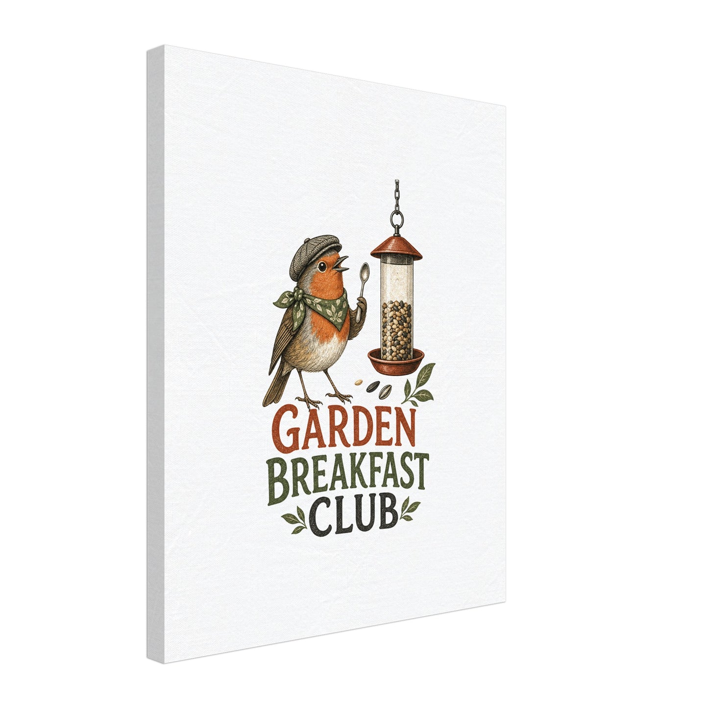 Garden Breakfast Club Robin Graphic Canvas — product view 2