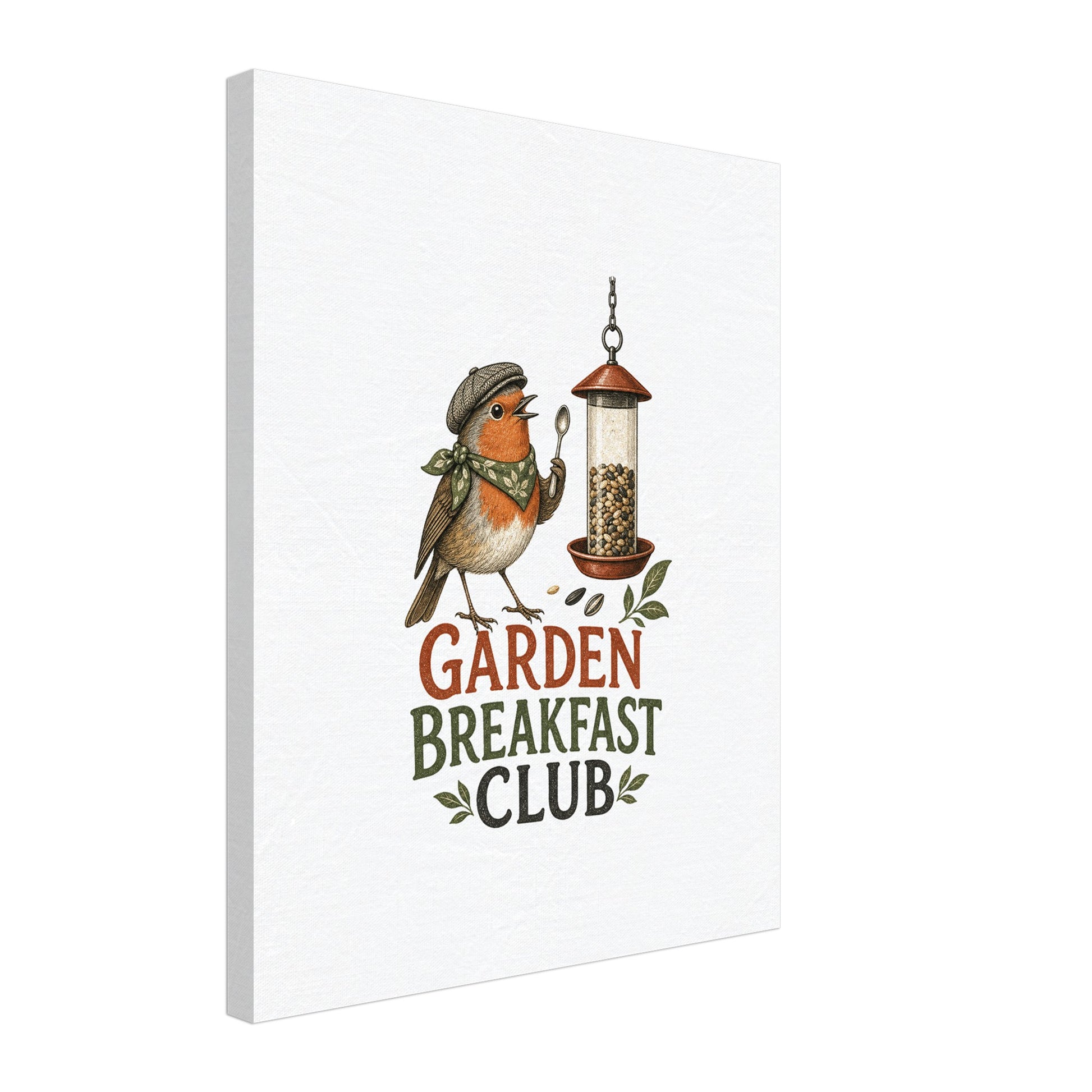 Garden Breakfast Club Robin Graphic Canvas — product view 2