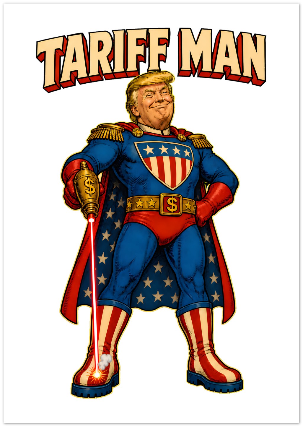 Tariff Man – Self-Shot Satire Greeting Card Pack — product view 2