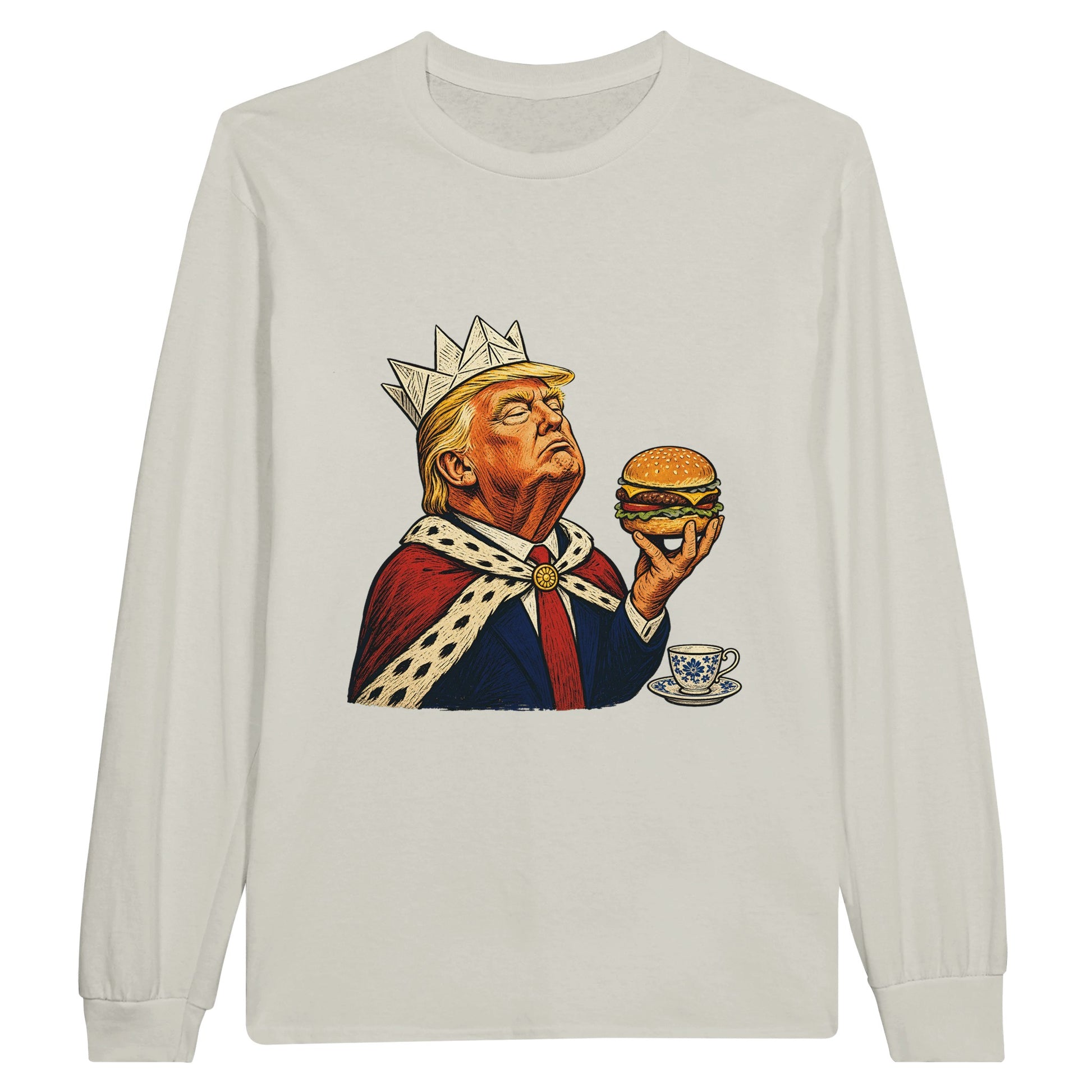 The Very Temporary Monarch — Trump Satire Long-Sleeve T-shirt — product view 14