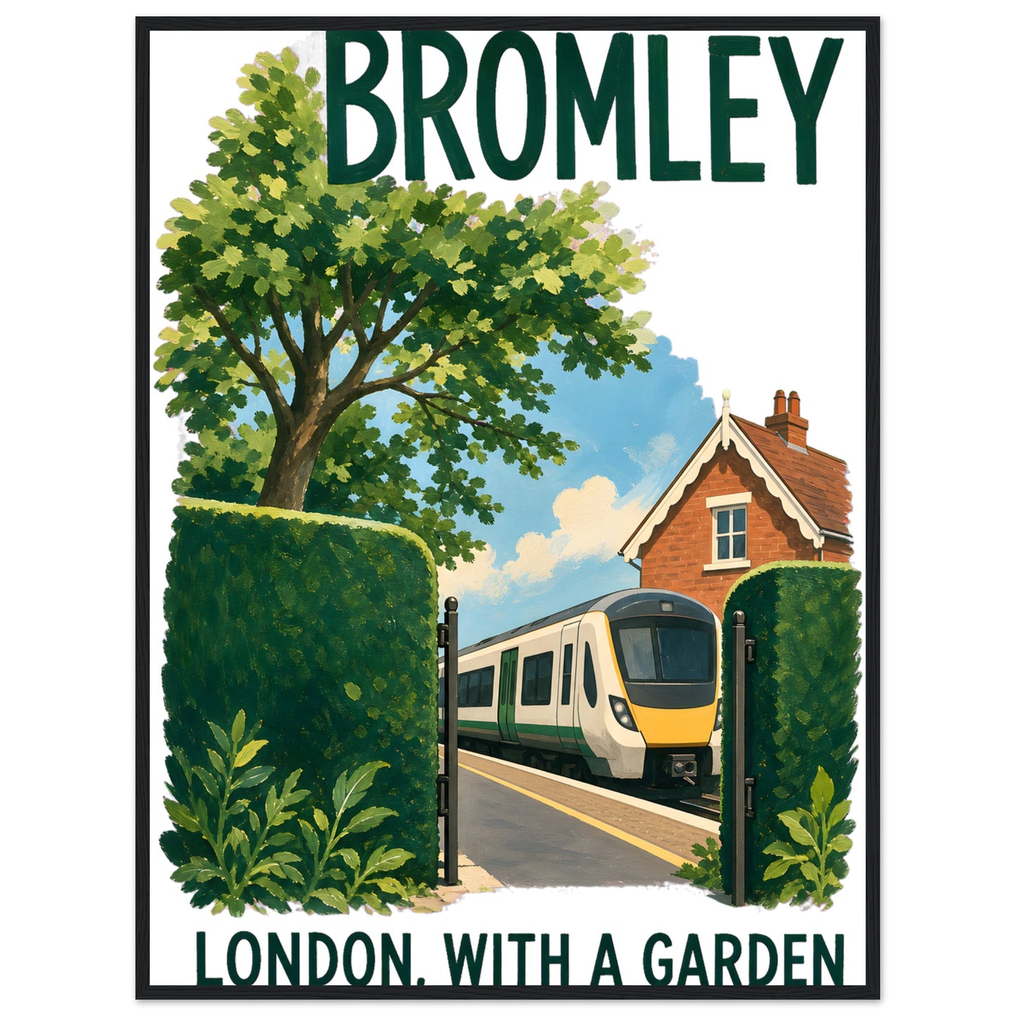 Bromley: London with a Garden Framed Wall Art — product view 8