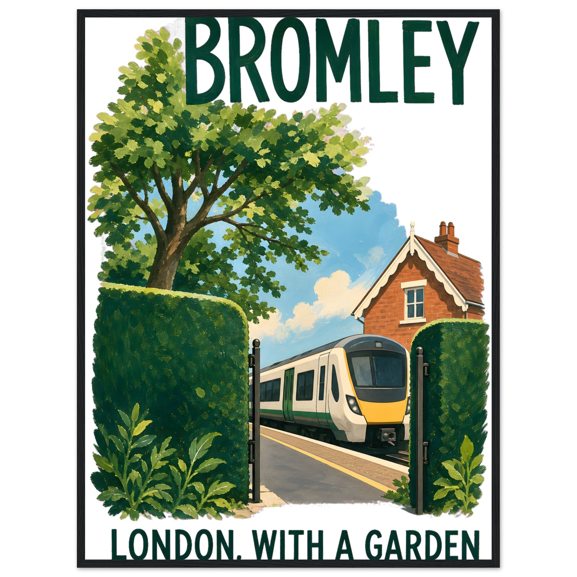 Bromley: London with a Garden Framed Wall Art — product view 8