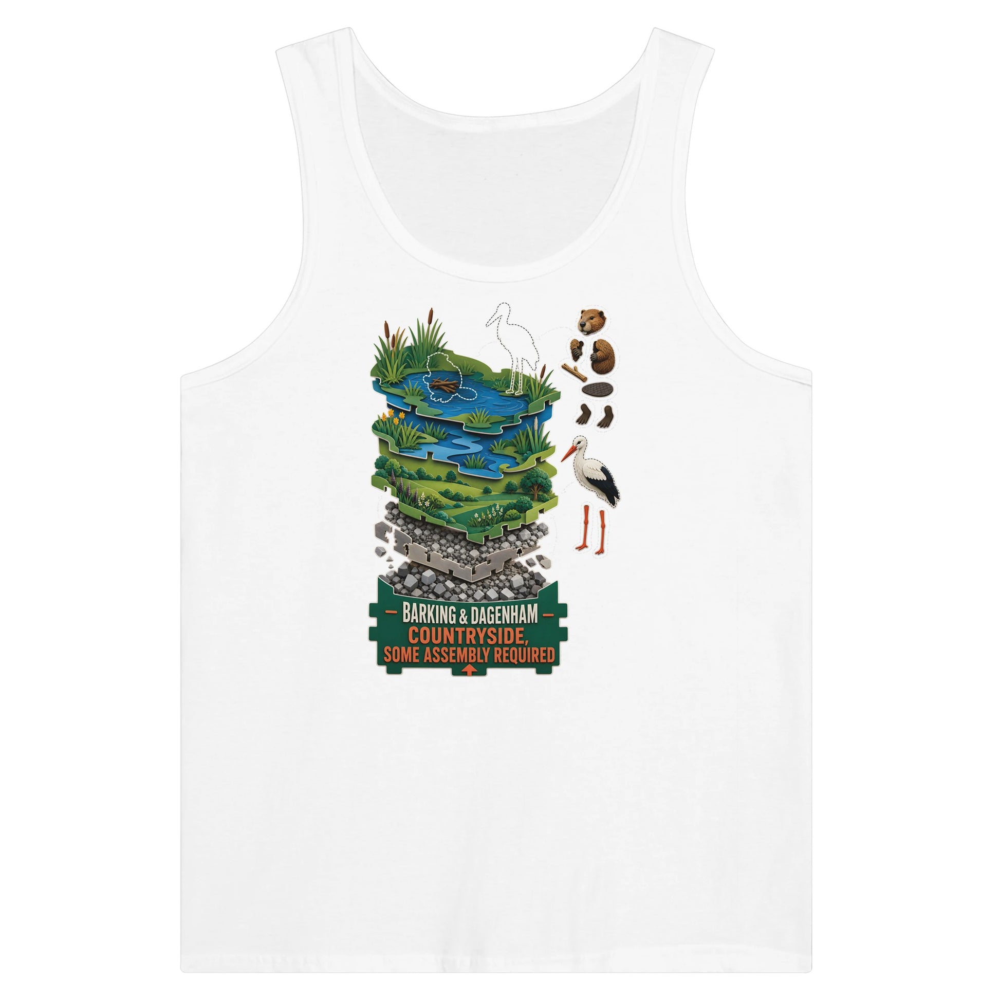 Barking & Dagenham Countryside Premium Unisex Tank Top — product view 1