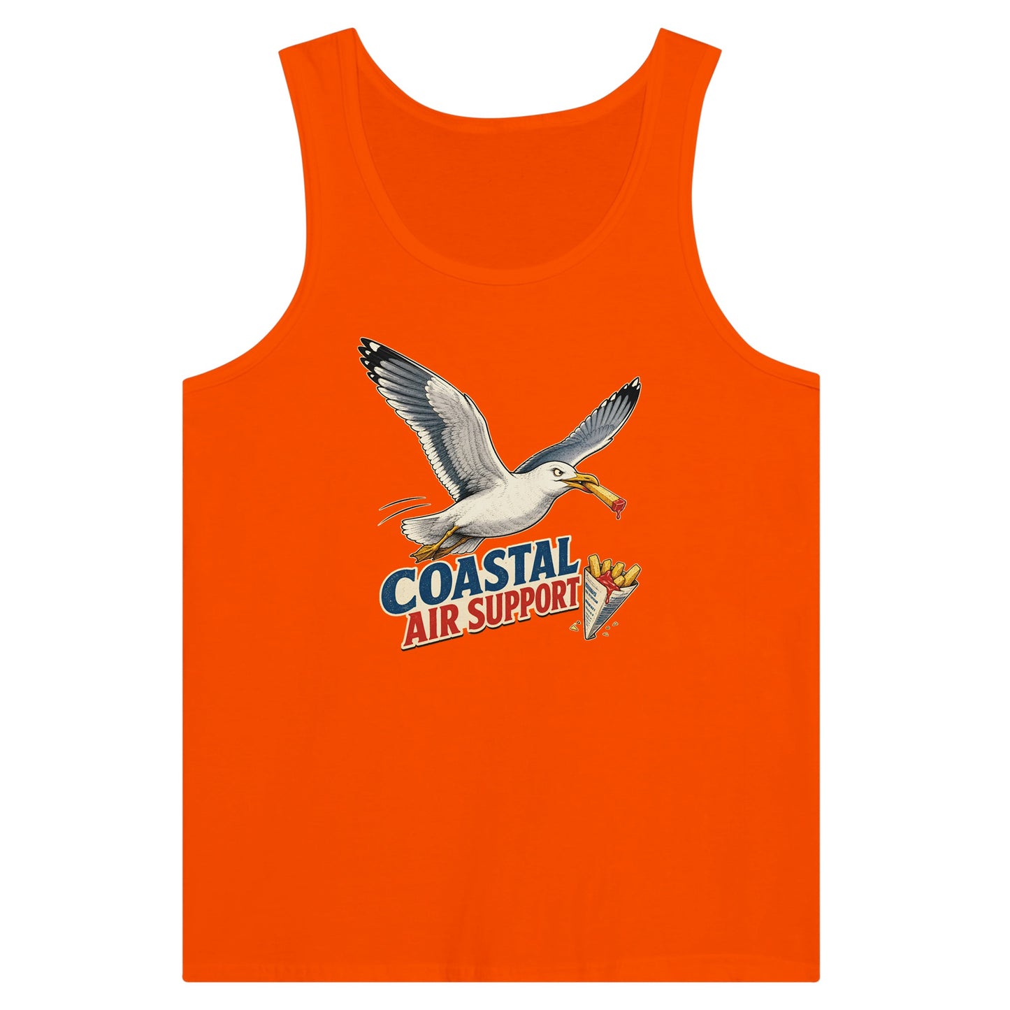 Coastal Air Support Seagull Graphic Premium Unisex Tank Top — product view 7