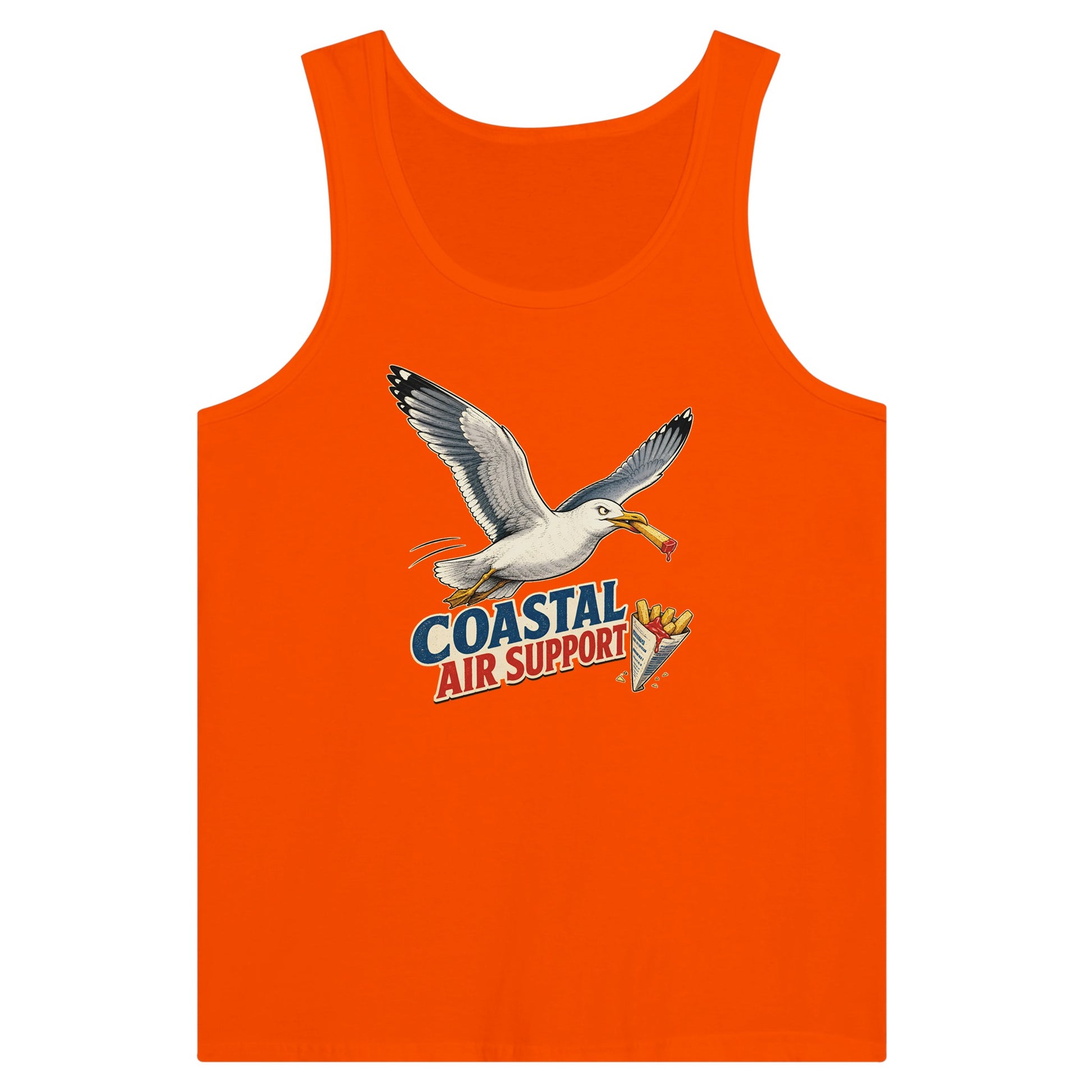 Coastal Air Support Seagull Graphic Premium Unisex Tank Top — product view 7