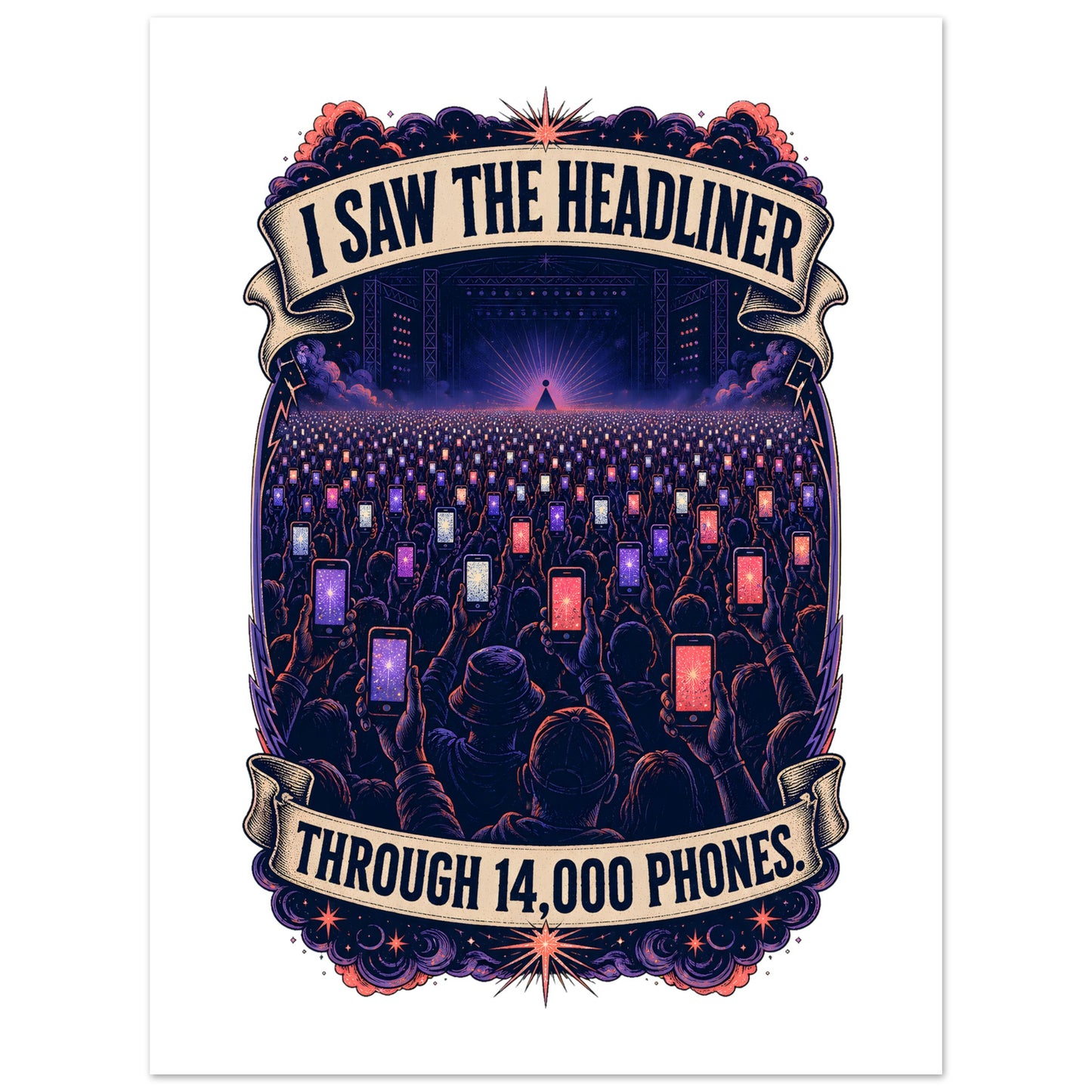 The Headliner Through 14,000 Phones Poster — product view 4
