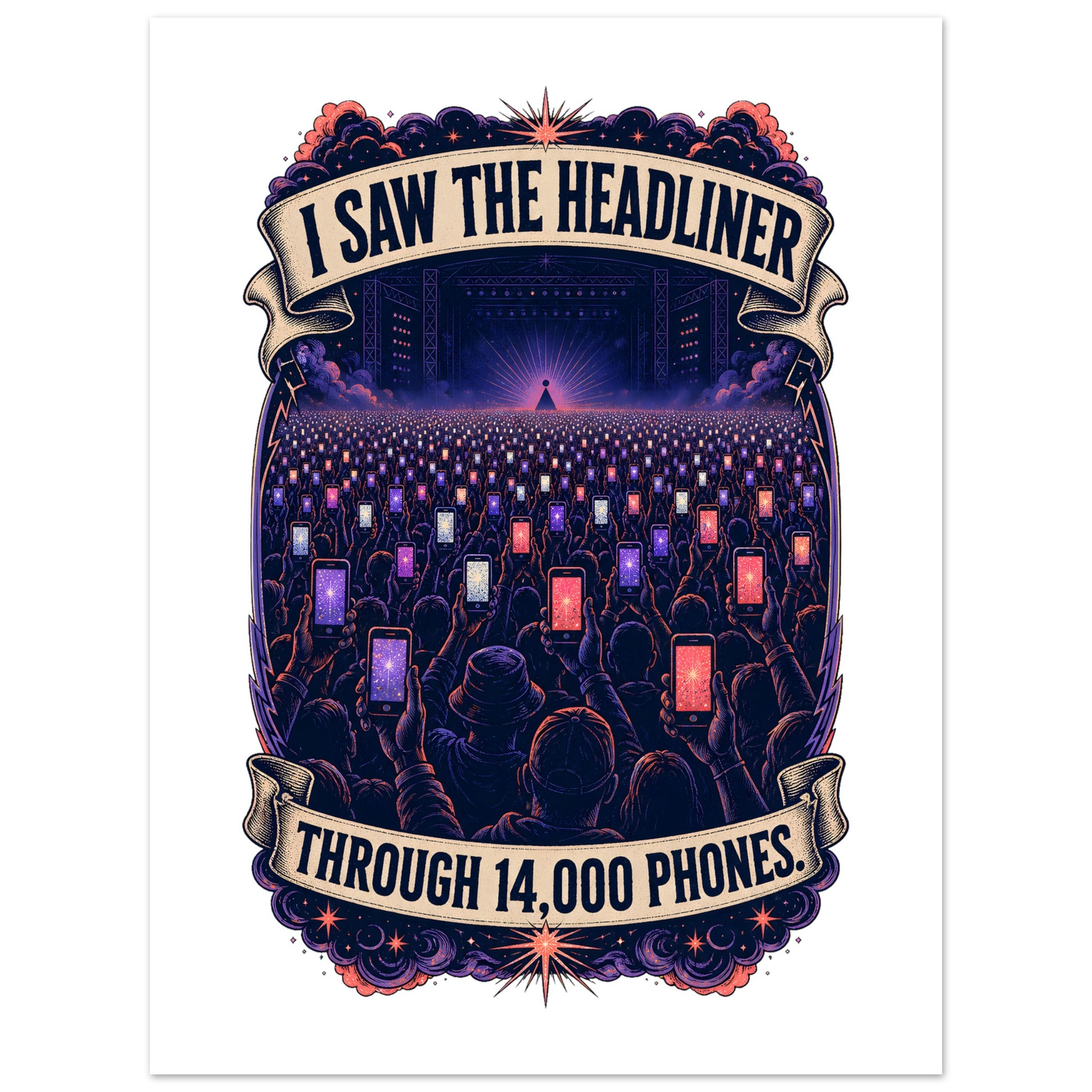 The Headliner Through 14,000 Phones Poster — product view 4