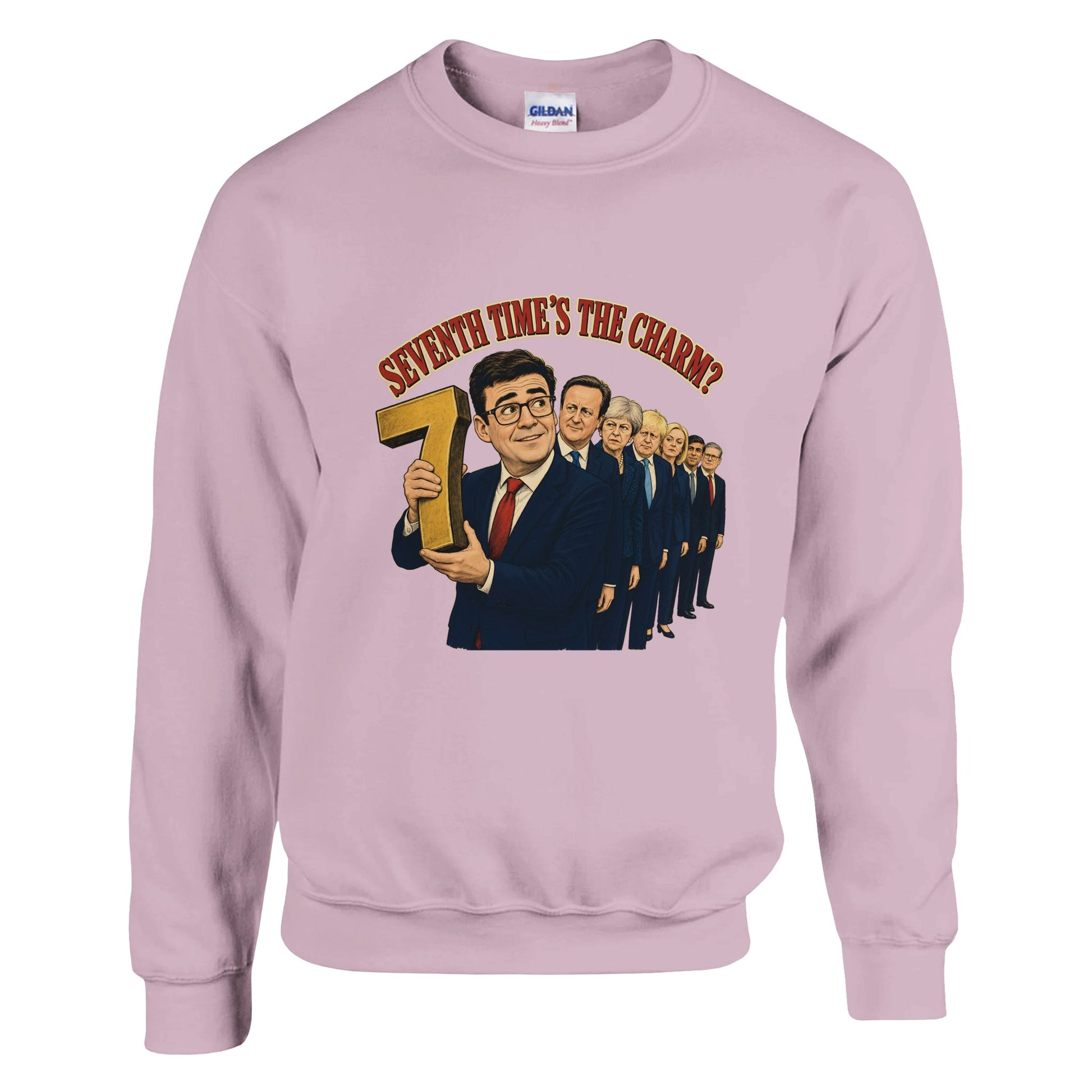 Seventh Time’s the Charm? UK Prime Minister Caricature Sweatshirt — product view 5