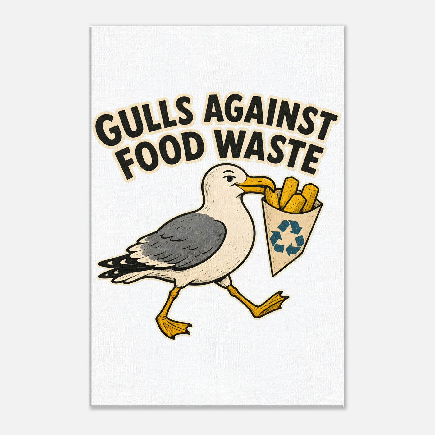 Gulls Against Food Waste Graphic Canvas
