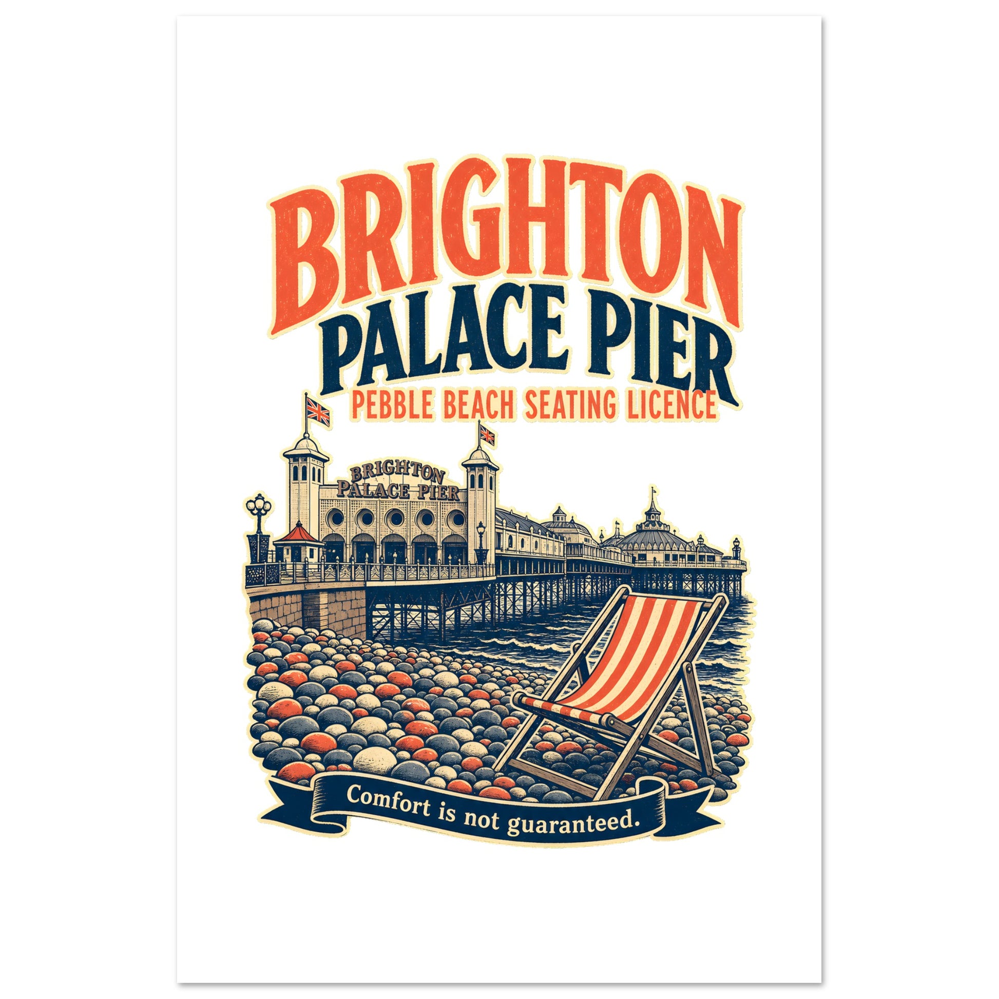 Brighton Pebble Beach Seating Licence Poster — product view 6