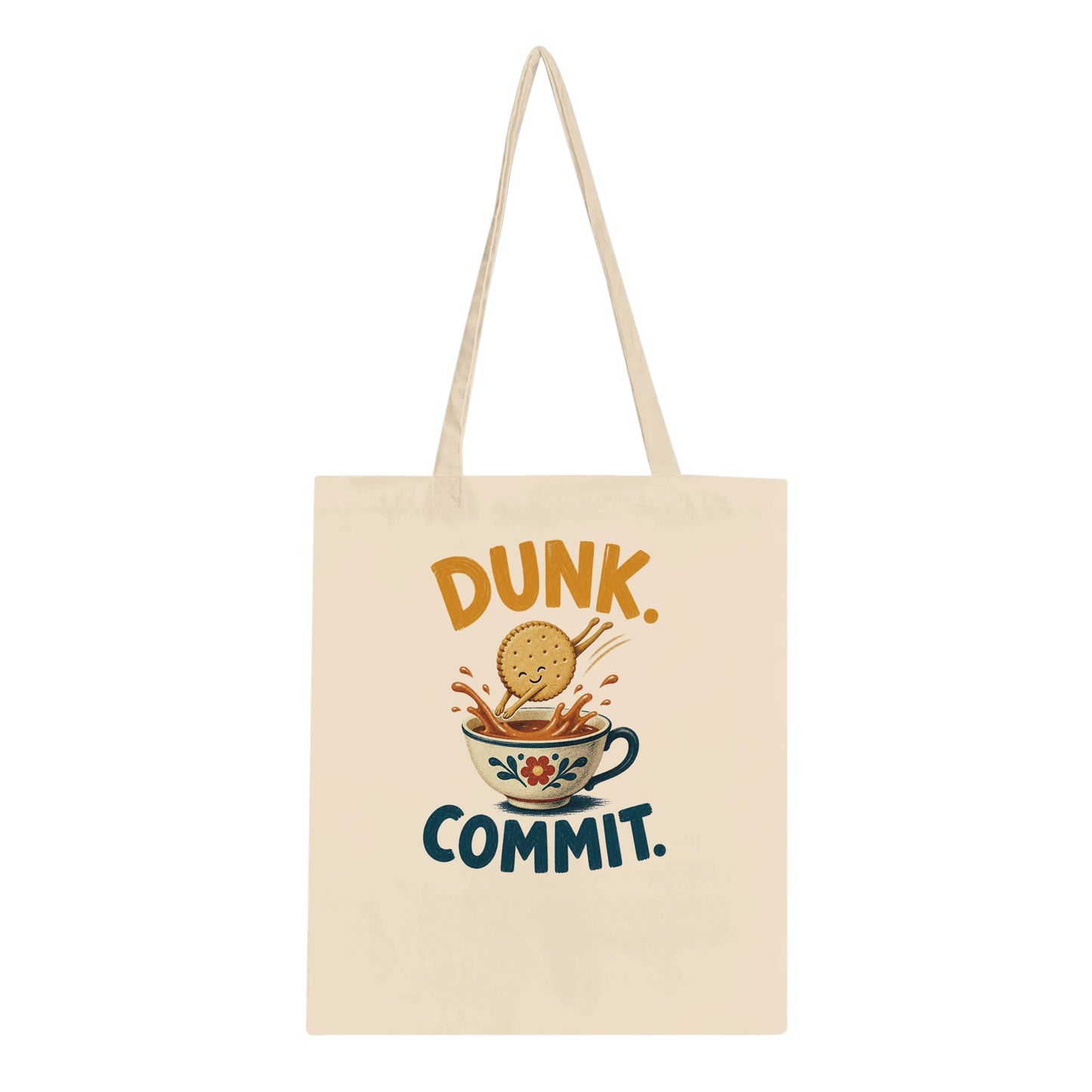 Dunk. Commit. Tea Biscuit Graphic Tote Bag — product view 1