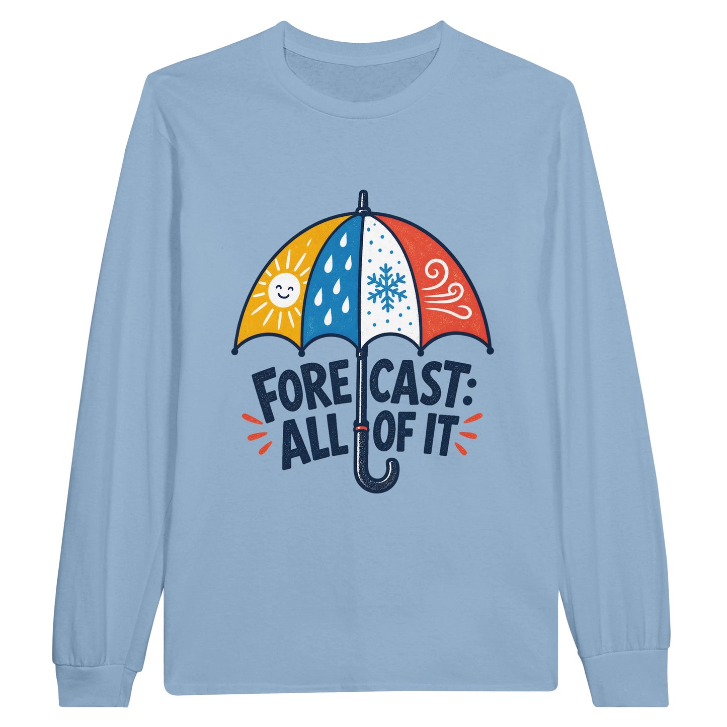 Forecast: All of It British Weather Graphic Long-Sleeve T-shirt — product view 2