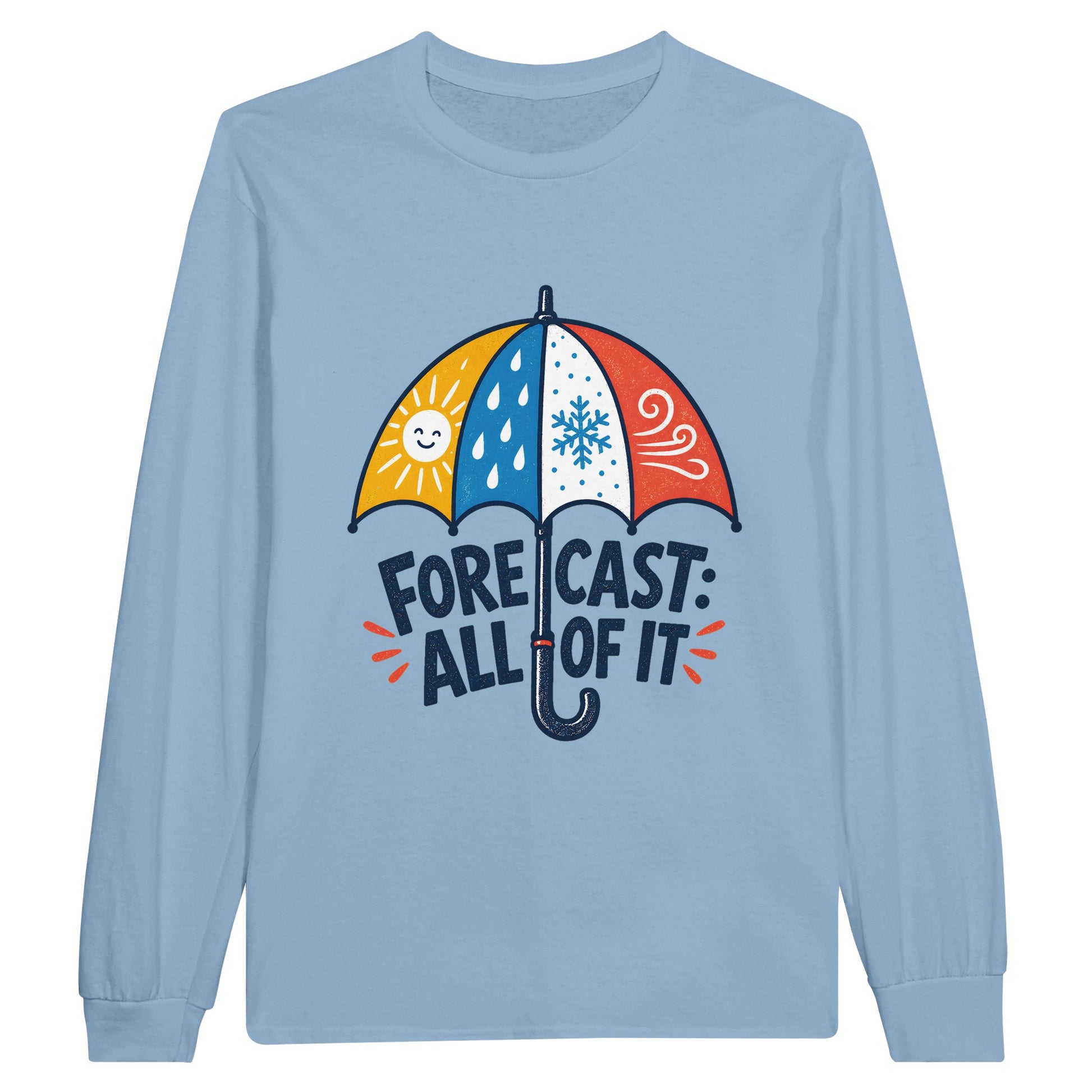 Forecast: All of It British Weather Graphic Long-Sleeve T-shirt — product view 2
