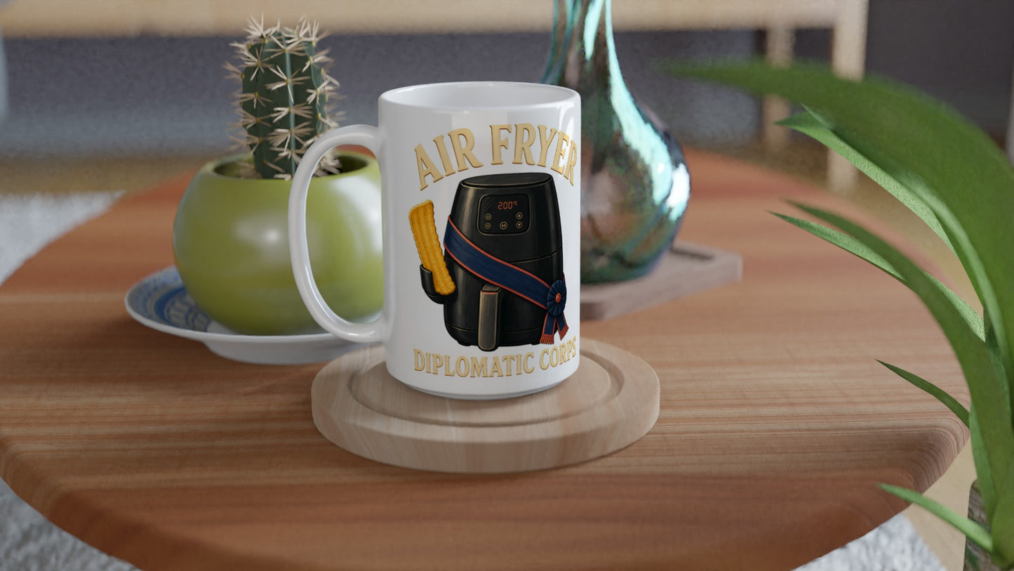 Air Fryer Diplomatic Corps Large Mug — product view 4