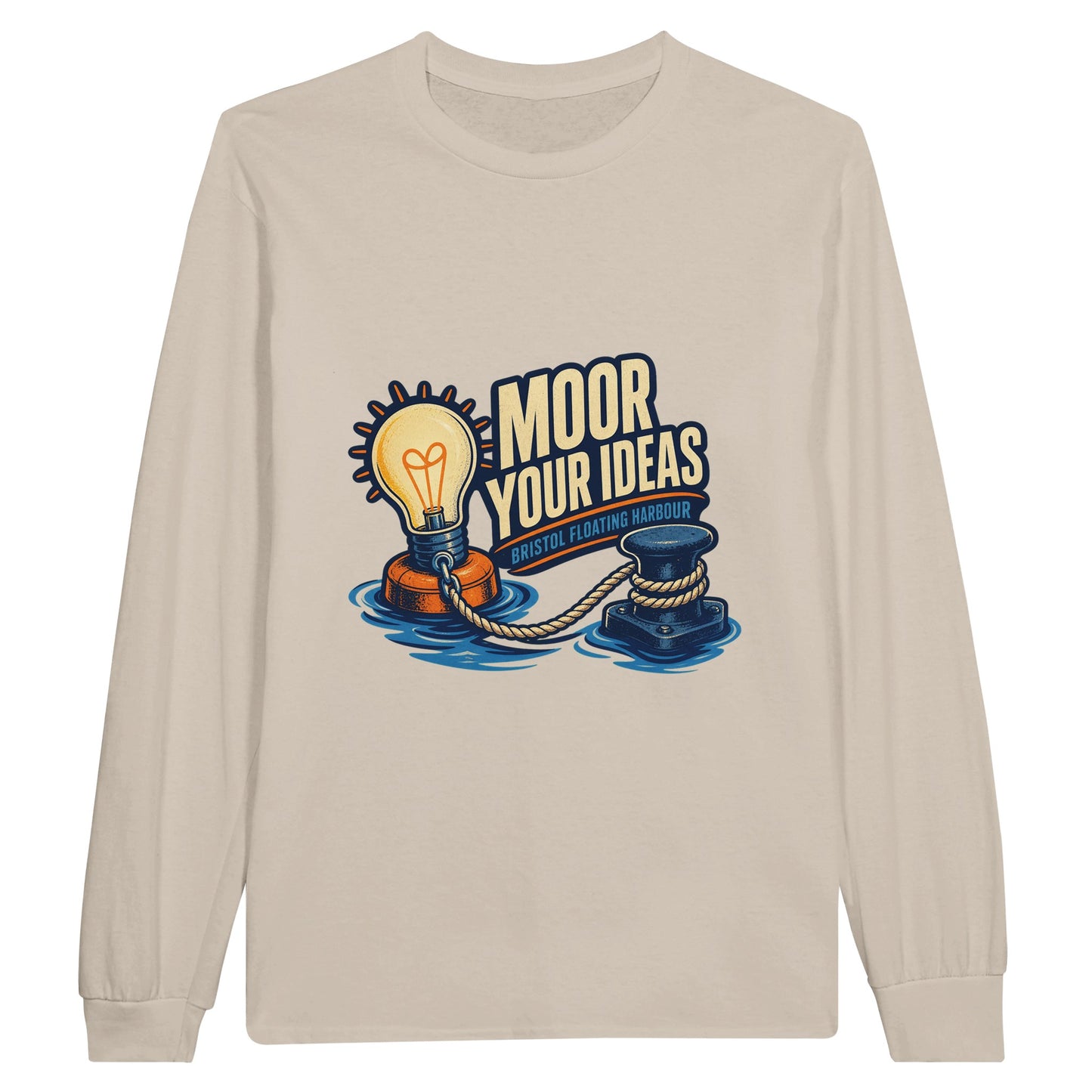 Moor Your Ideas – Bristol Floating Harbour Long-Sleeve T-shirt — product view 3