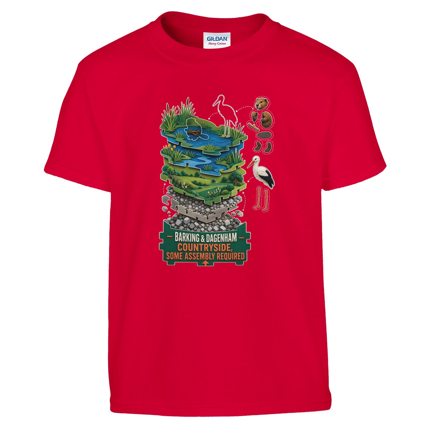 Barking & Dagenham Countryside Kids' T-shirt — product view 5