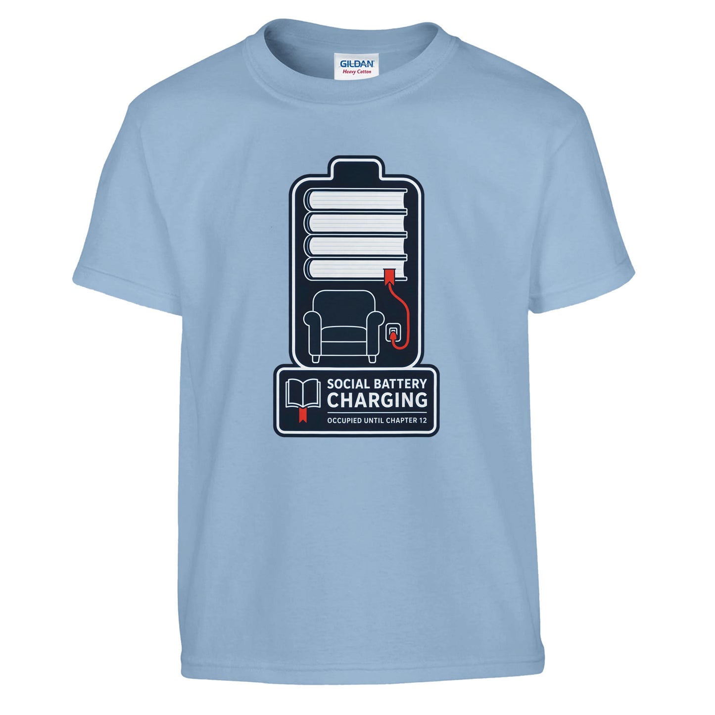Social Battery Charging Kids' T-shirt — product view 3