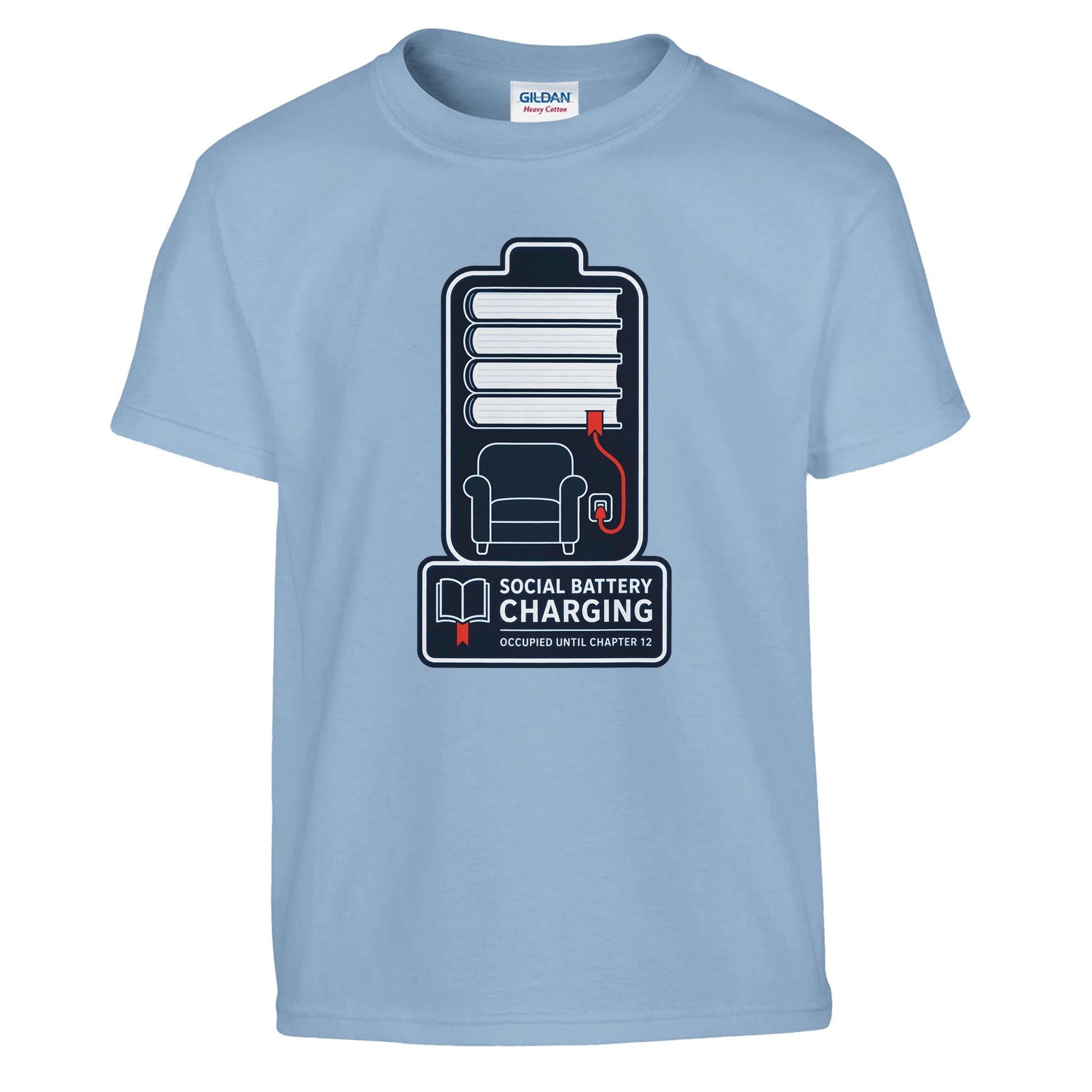 Social Battery Charging Kids' T-shirt — product view 3