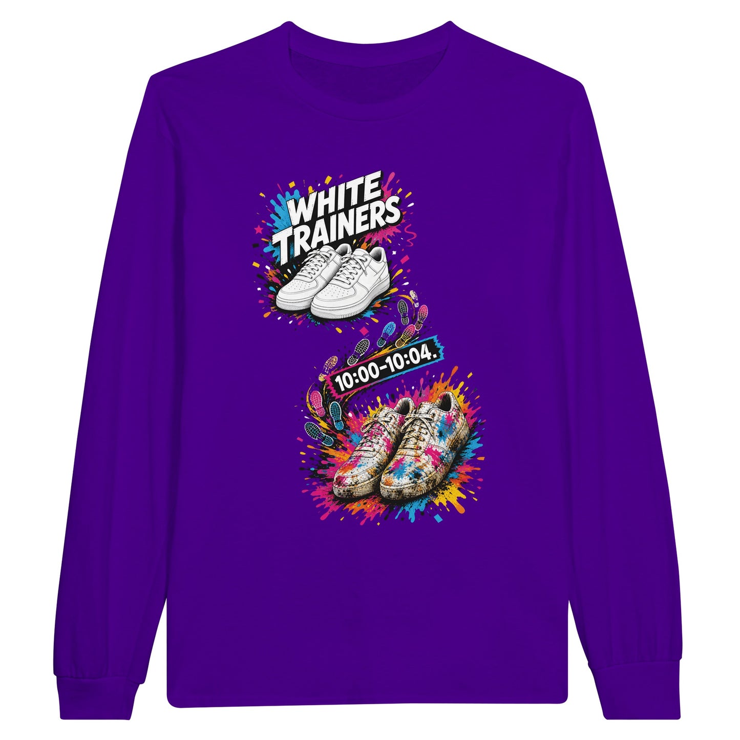 White Trainers: 10:00–10:04 Long-Sleeve T-shirt — product view 13