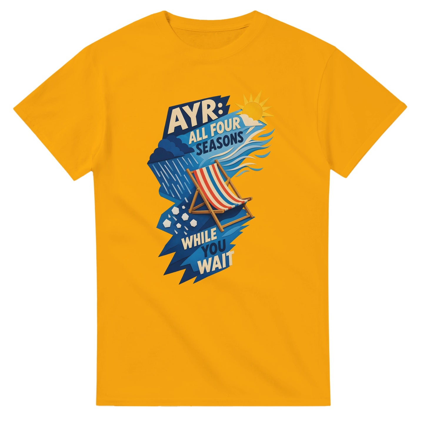 Ayr: All Four Seasons While You Wait T-shirt — product view 14