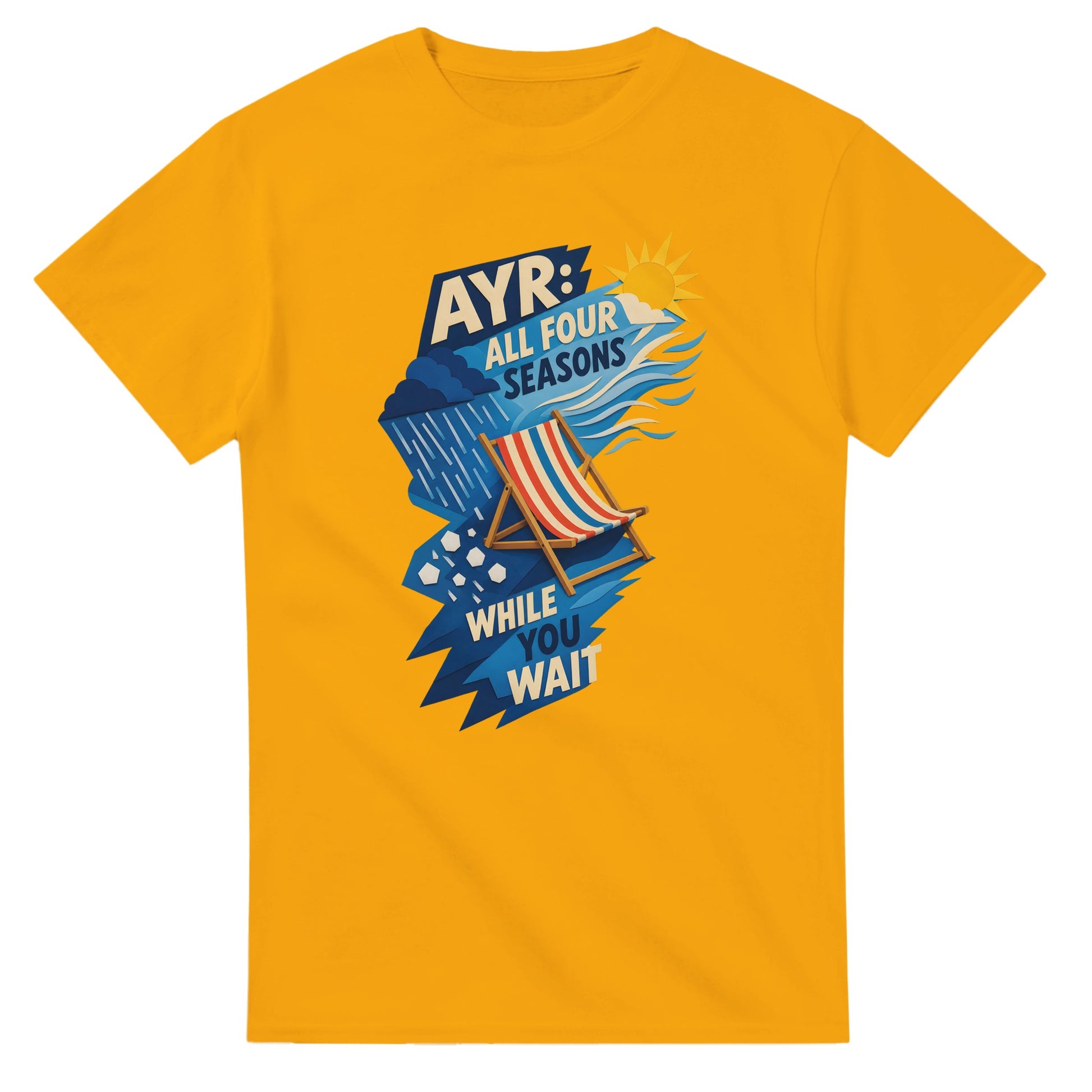 Ayr: All Four Seasons While You Wait T-shirt — product view 14