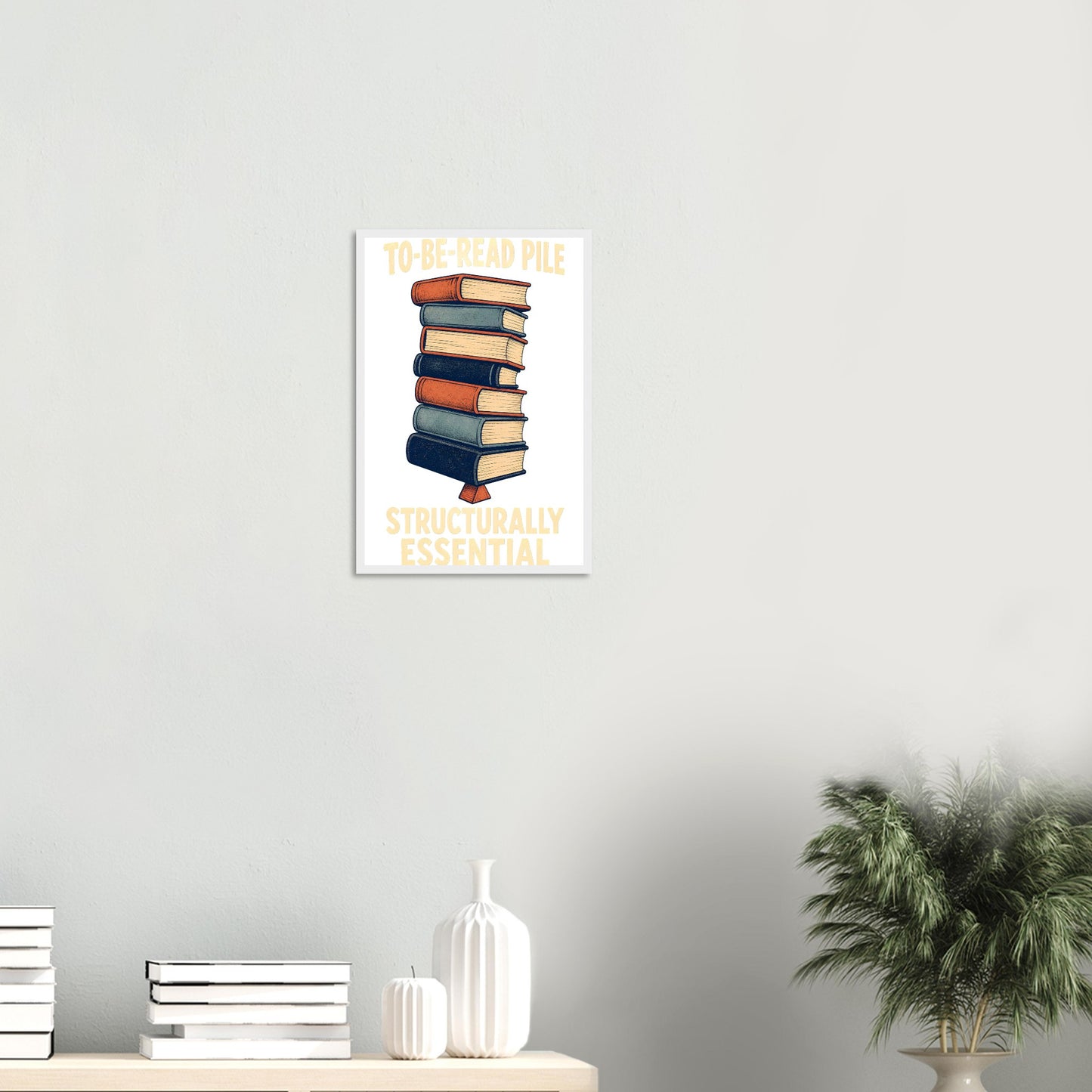 To-Be-Read Pile: Structurally Essential Book Graphic Framed Wall Art — product view 11