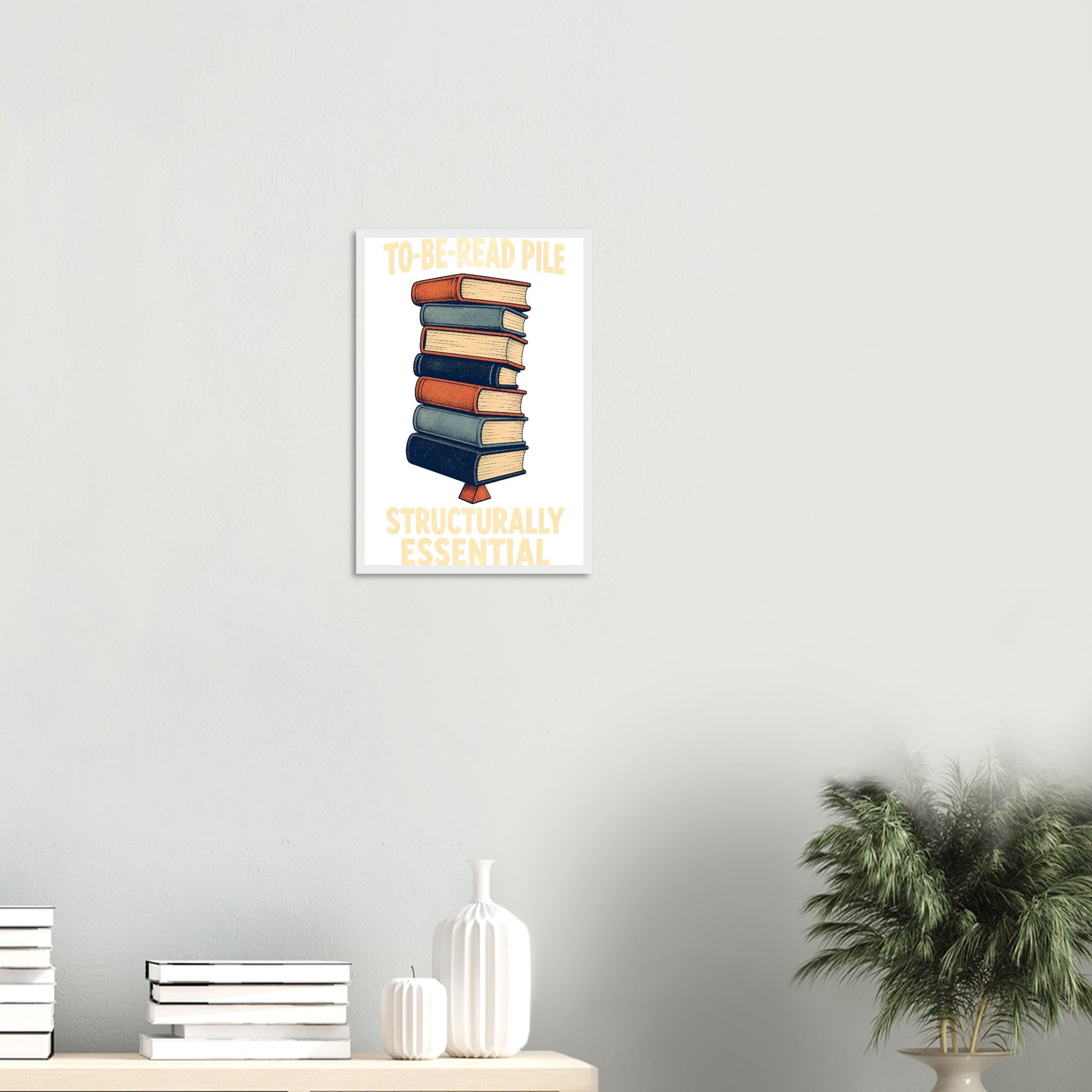 To-Be-Read Pile: Structurally Essential Book Graphic Framed Wall Art — product view 11